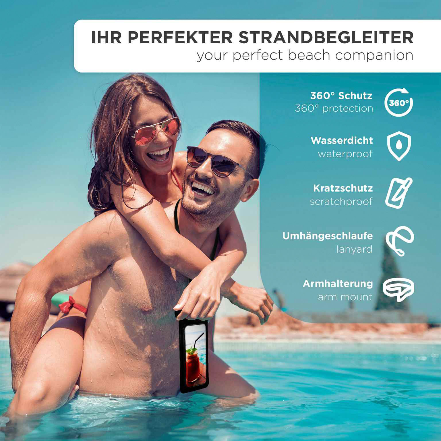 ONEFLOW Beach Bag Motorola Moto G77 wasserdichte Hülle – Produktbild 2