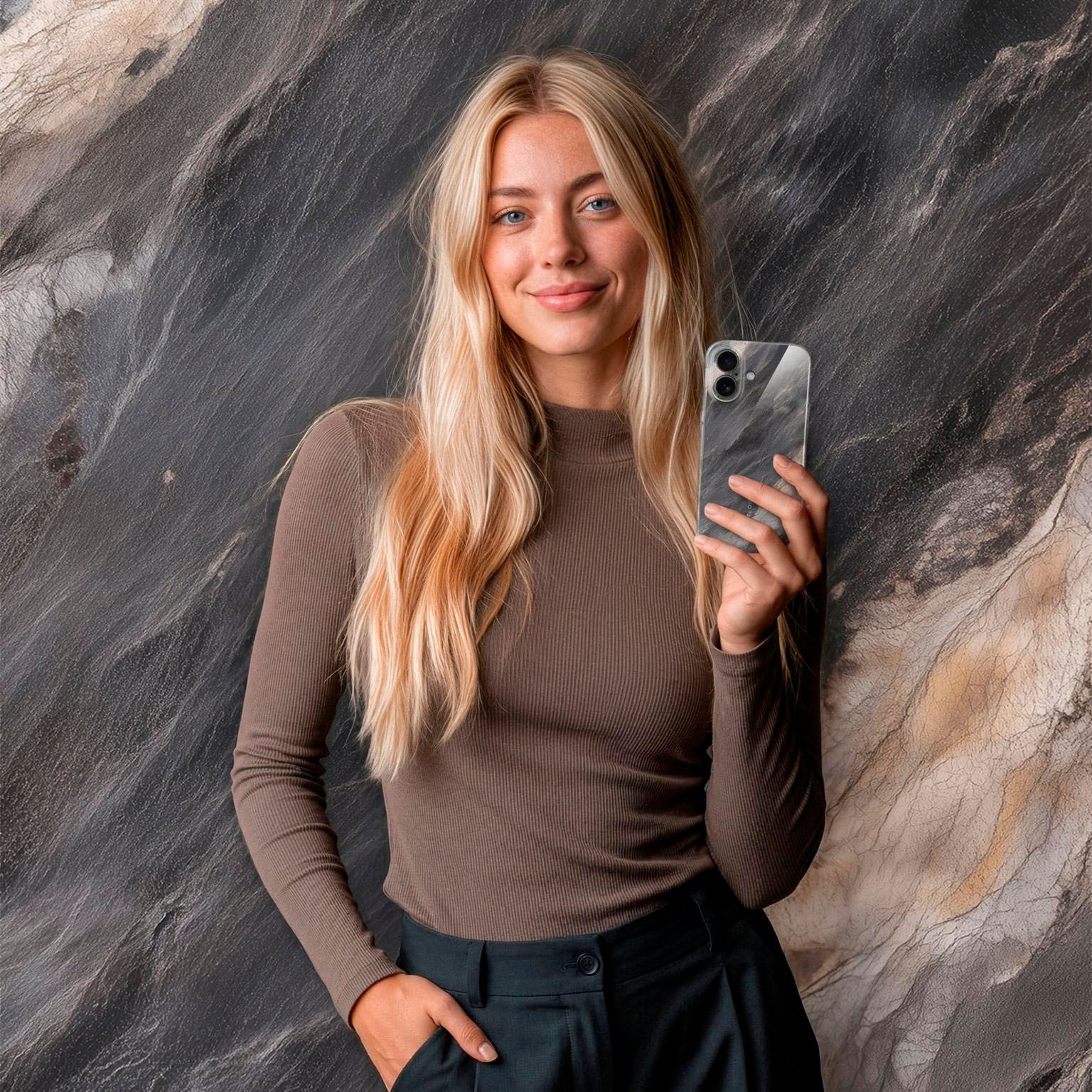 ONEFLOW Bliss Cover iPhone 14 Pro Hülle in Marmor Design – Produktbild 3