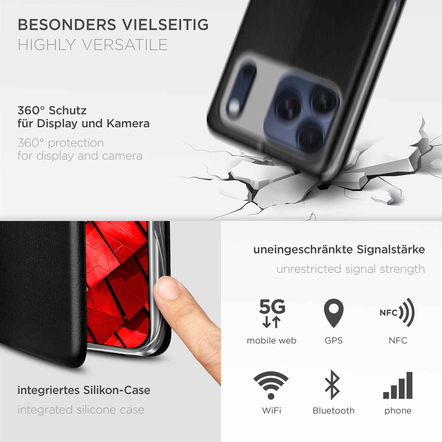 ONEFLOW Business Case iPhone 17 Pro Max Handytasche mit Kartenfach – Produktbild 4