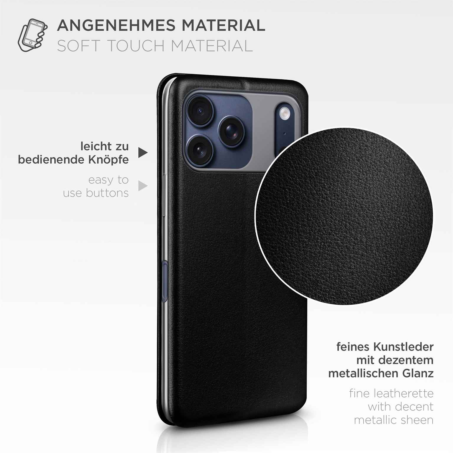 ONEFLOW Business Case iPhone 17 Pro Handytasche mit Kartenfach – Produktbild 5