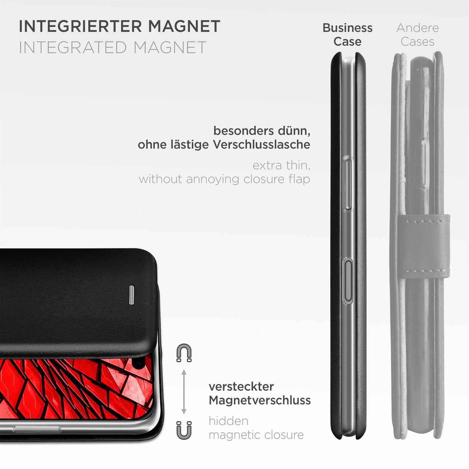 ONEFLOW Business Case iPhone 17 Pro Handytasche mit Kartenfach – Produktbild 6