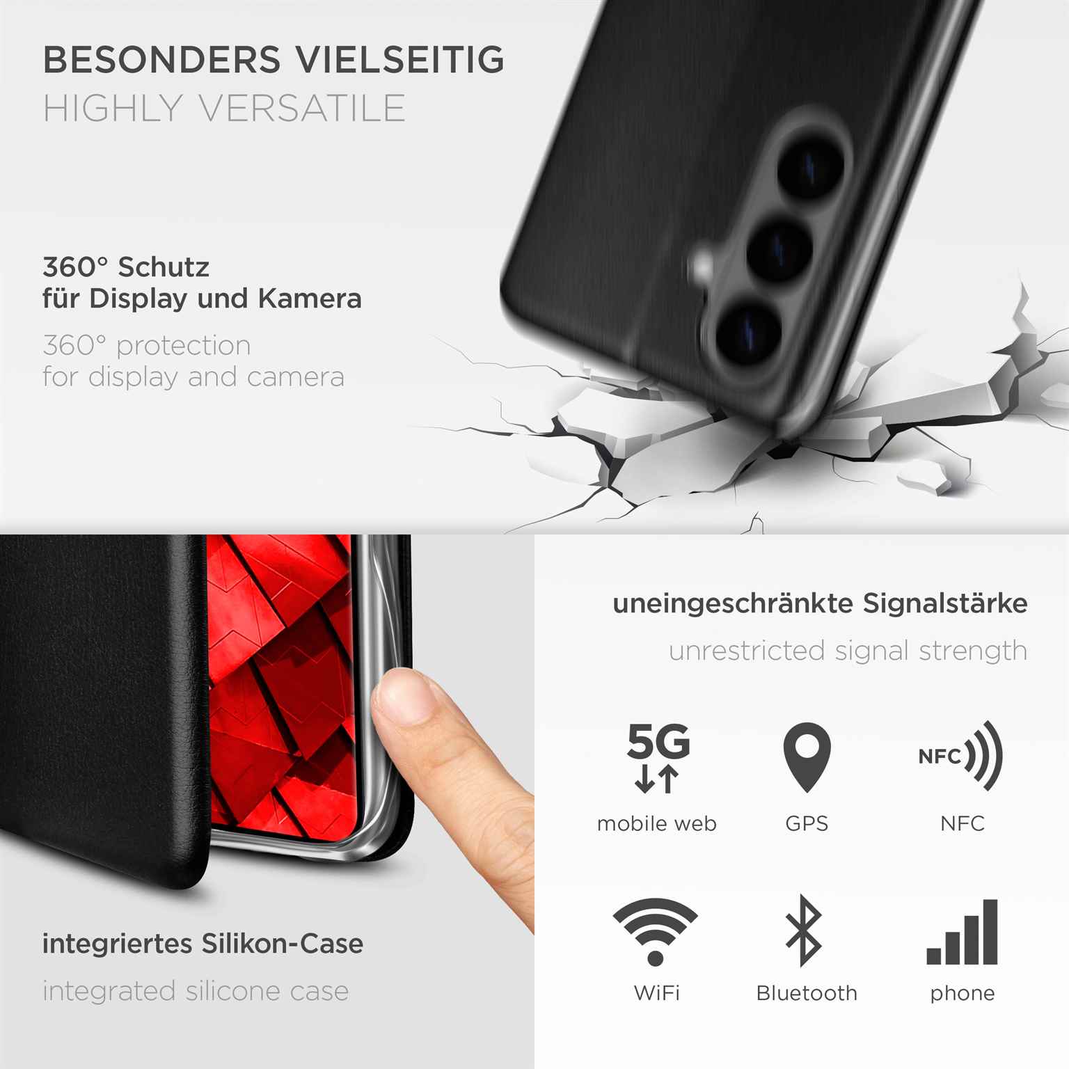 ONEFLOW Business Case Samsung Galaxy S26 Handytasche mit Kartenfach – Weiteres Produktbild 4