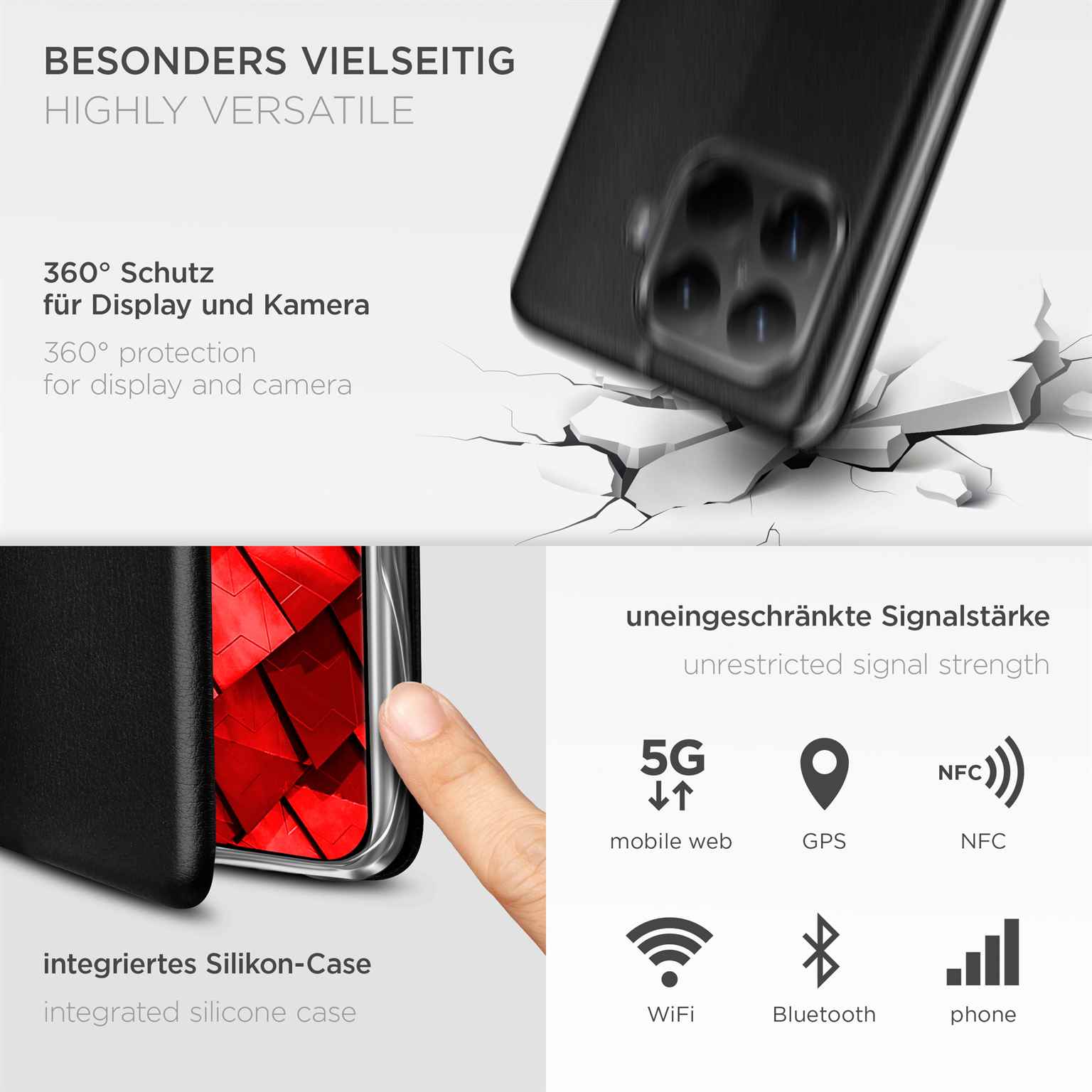 ONEFLOW Business Case Xiaomi 15T Pro Handytasche mit Kartenfach – Produktbild 4