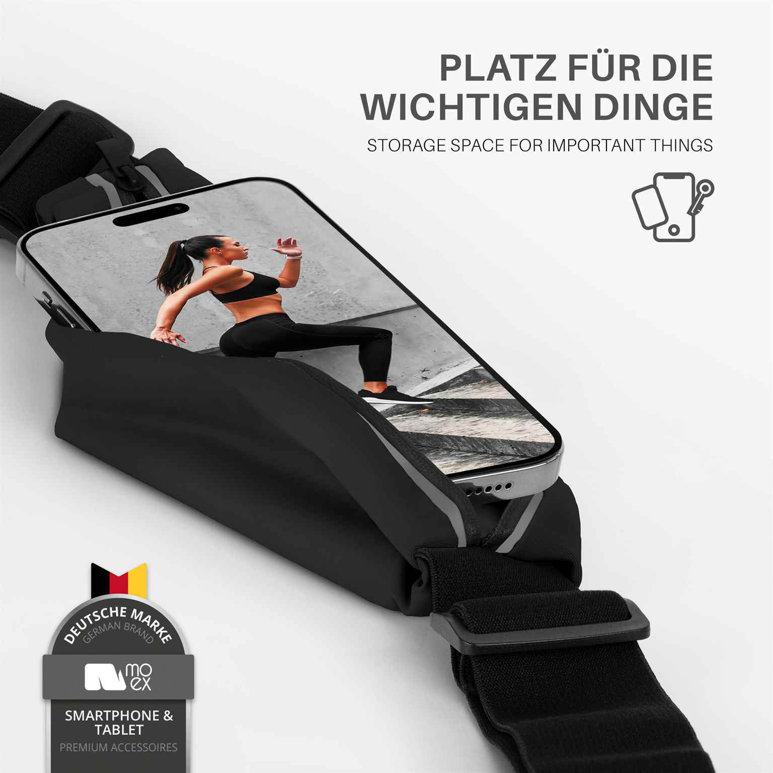 moex Easy Bag iPhone 17 Pro Max Laufgürtel zum Joggen – Produktbild 2