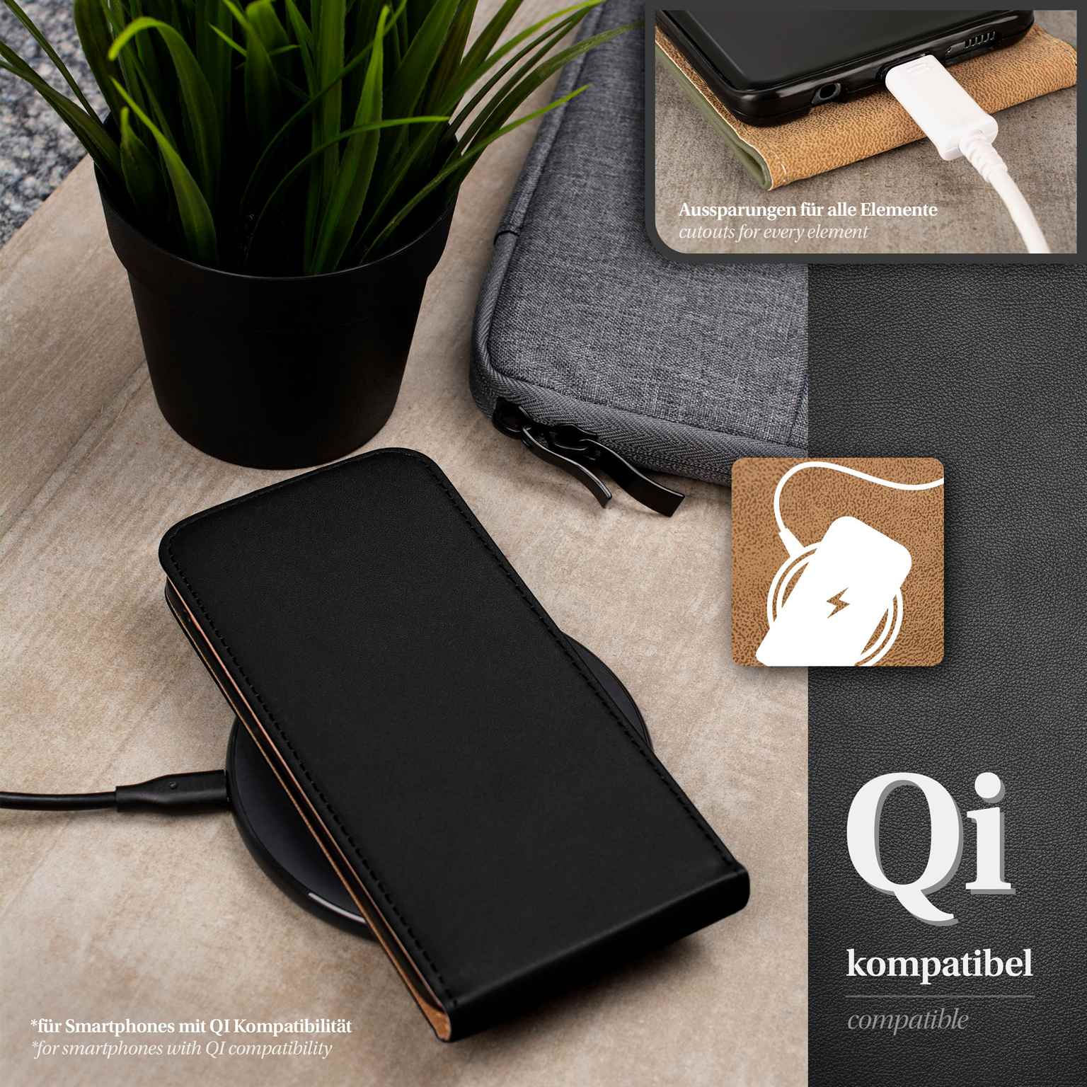 moex Flip Case iPhone 18 Pro Klapphülle Leder Optik – Produktbild 6