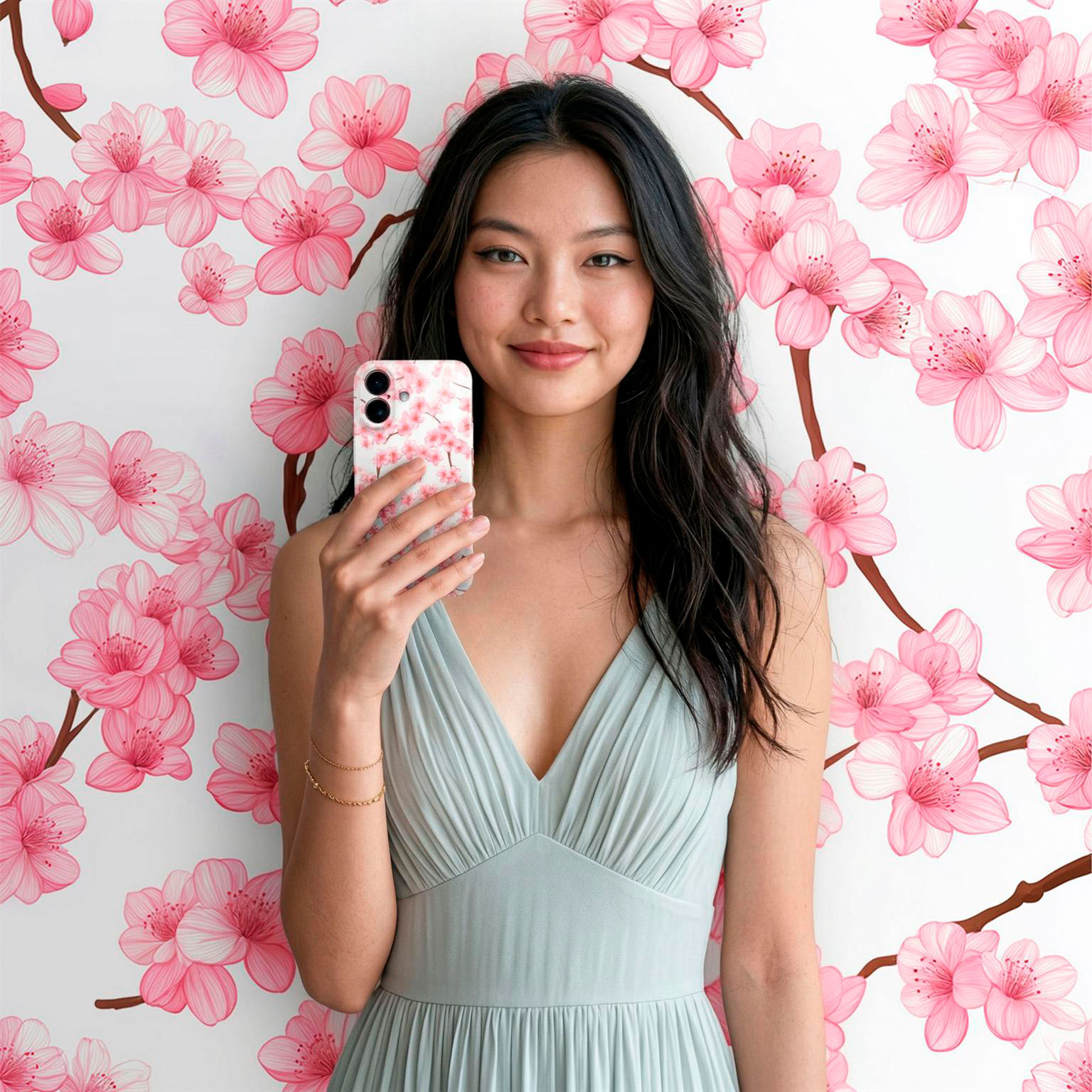 ONEFLOW Flower Cover iPhone 13 Hülle mit Blumen Design – Produktbild 3