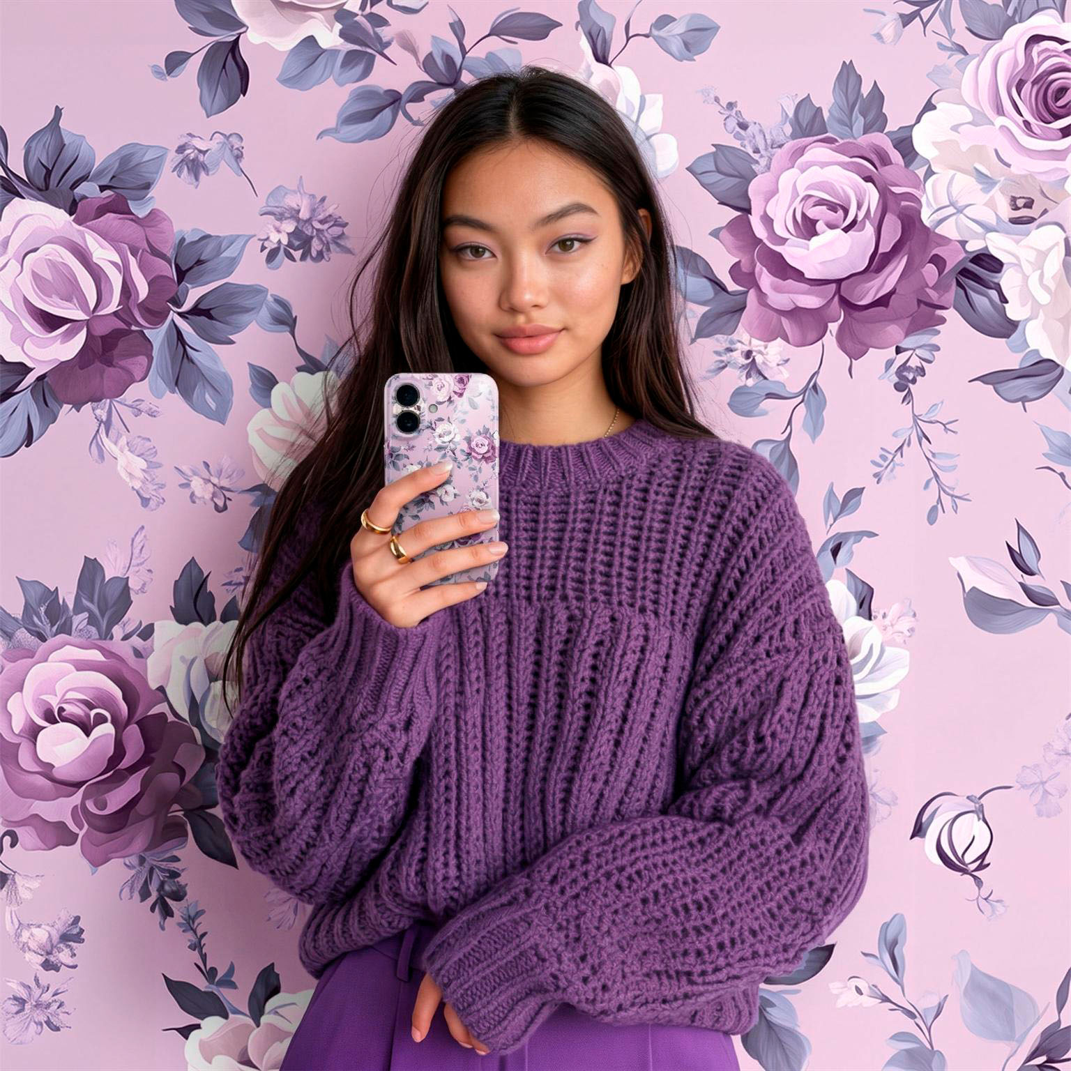 ONEFLOW Flower Cover iPhone 13 Hülle mit Blumen Design – Produktbild 3