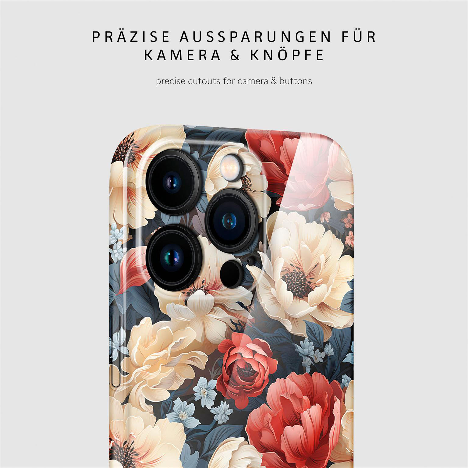 ONEFLOW Flower Cover iPhone 14 Pro Hülle mit Blumen Design – Produktbild 7