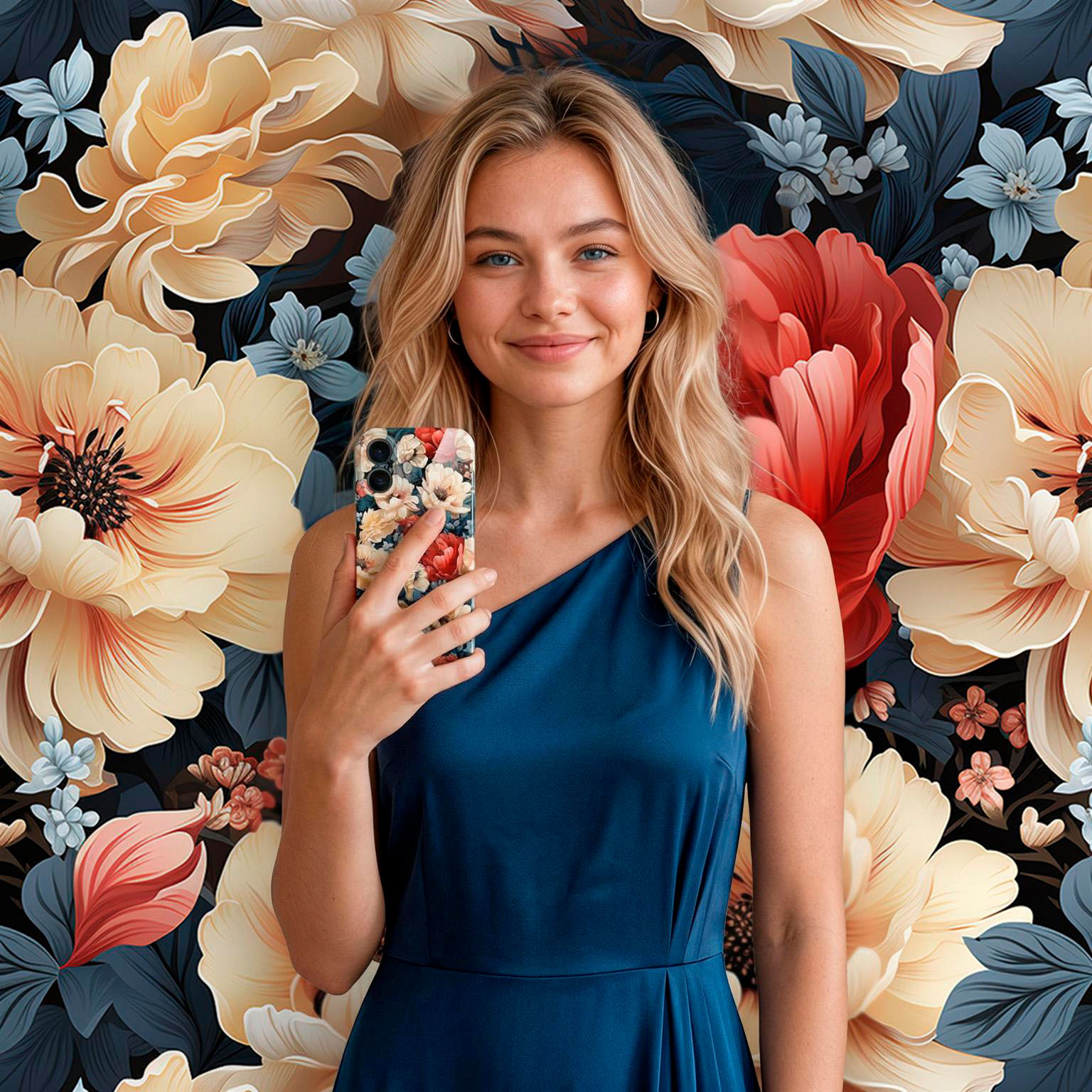 ONEFLOW Flower Cover iPhone 14 Hülle mit Blumen Design – Produktbild 3