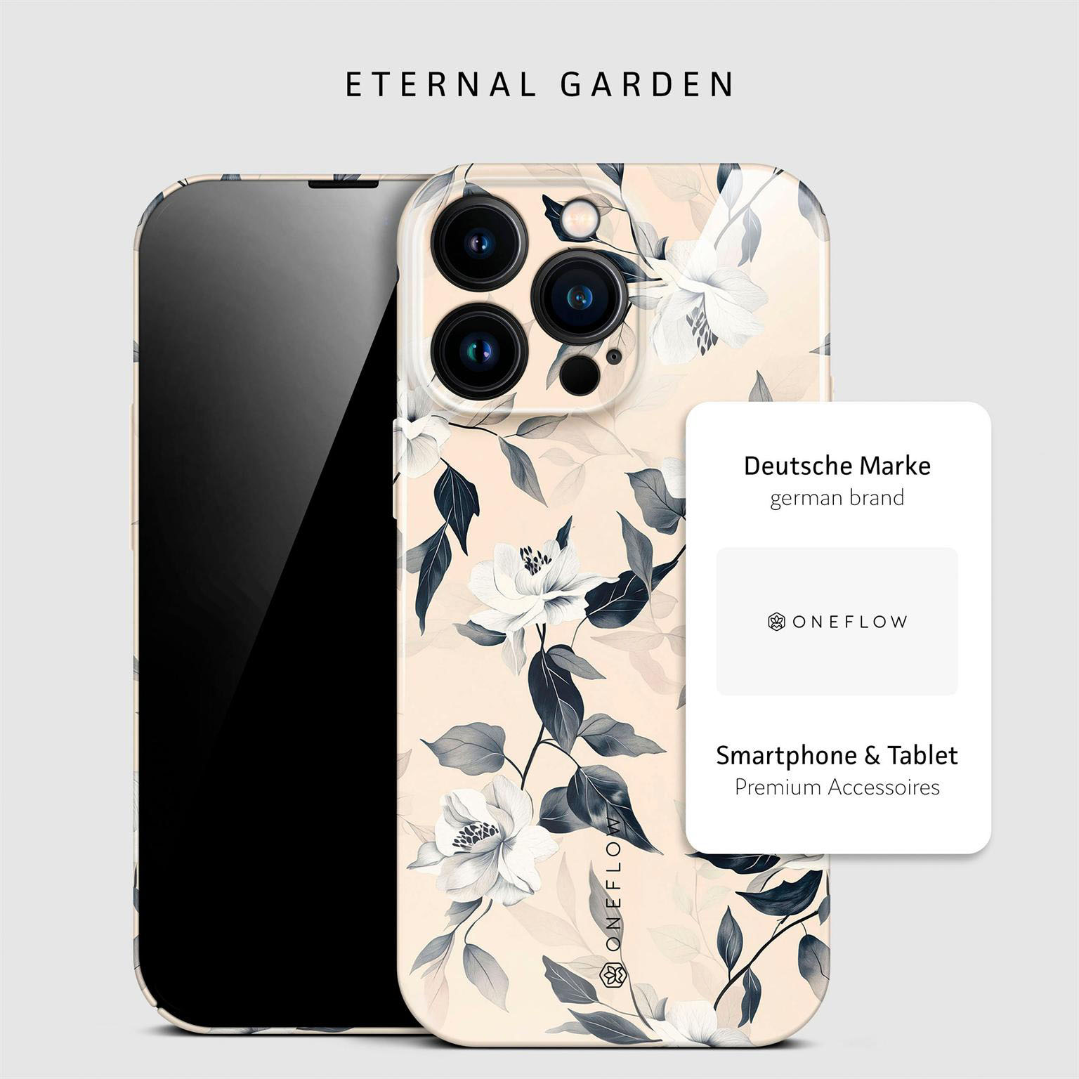 ONEFLOW Flower Cover iPhone 15 Pro Max Hülle mit Blumen Design – Produktbild 4