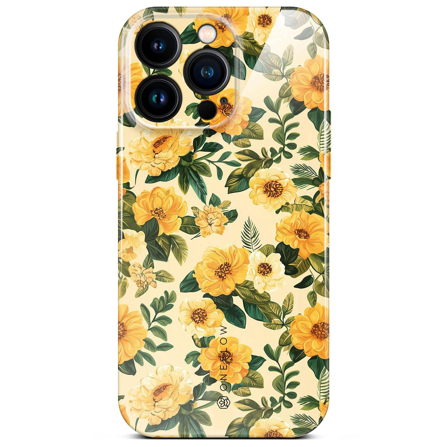 ONEFLOW Flower Cover iPhone 15 Pro Max Hülle mit Blumen Design – Produktbild 1