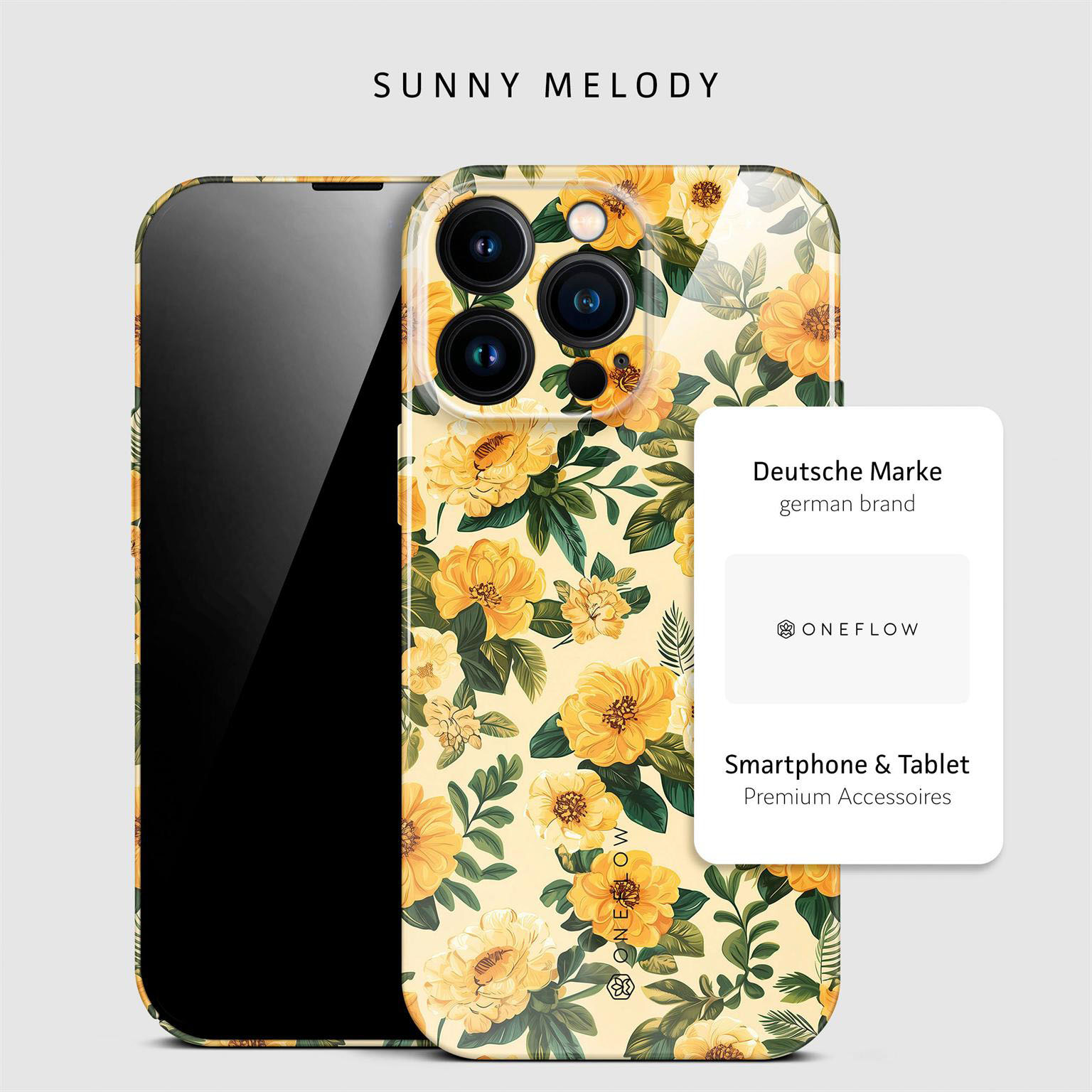ONEFLOW Flower Cover iPhone 15 Pro Max Hülle mit Blumen Design – Produktbild 4
