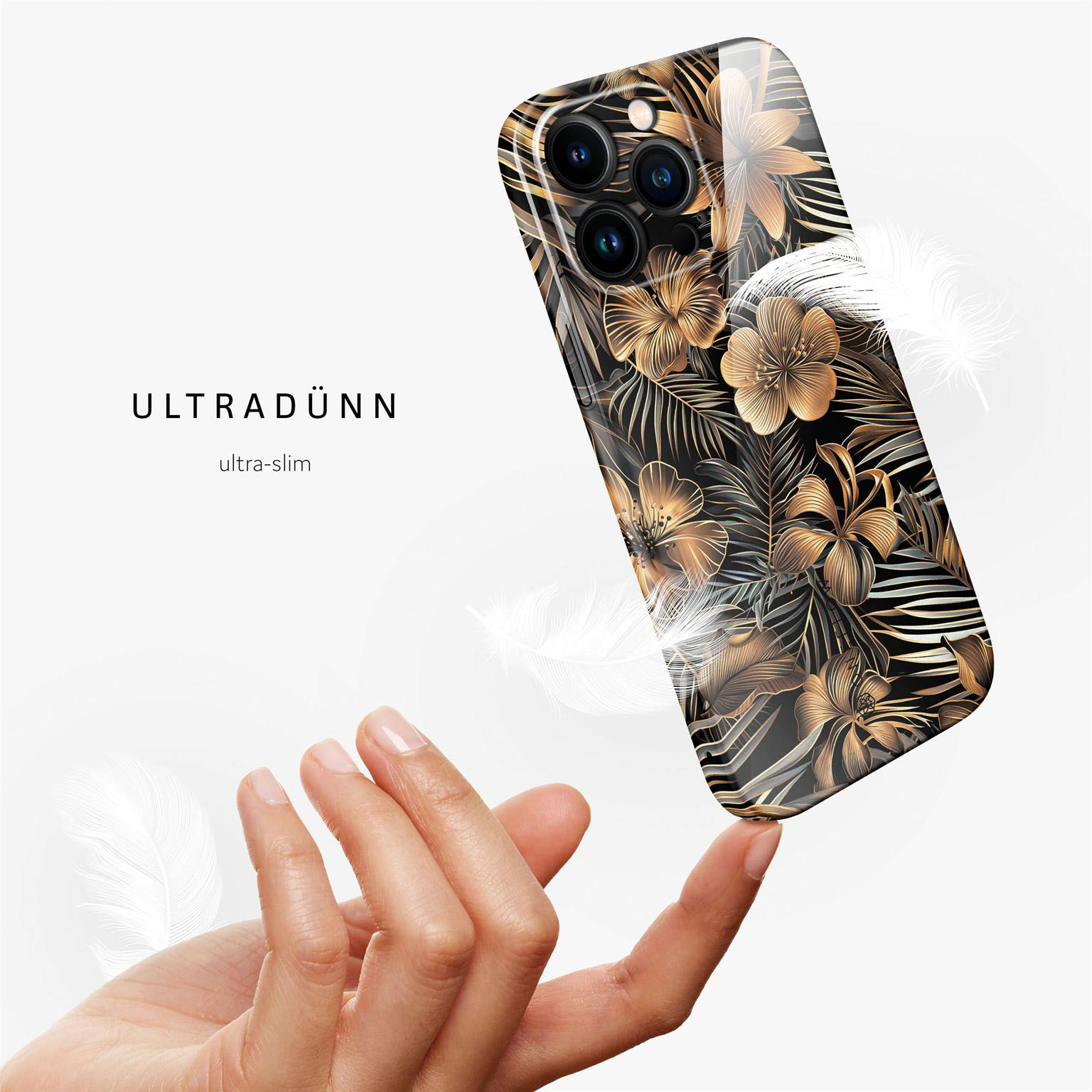 ONEFLOW Flower Cover iPhone 15 Pro Max Hülle mit Blumen Design – Produktbild 5