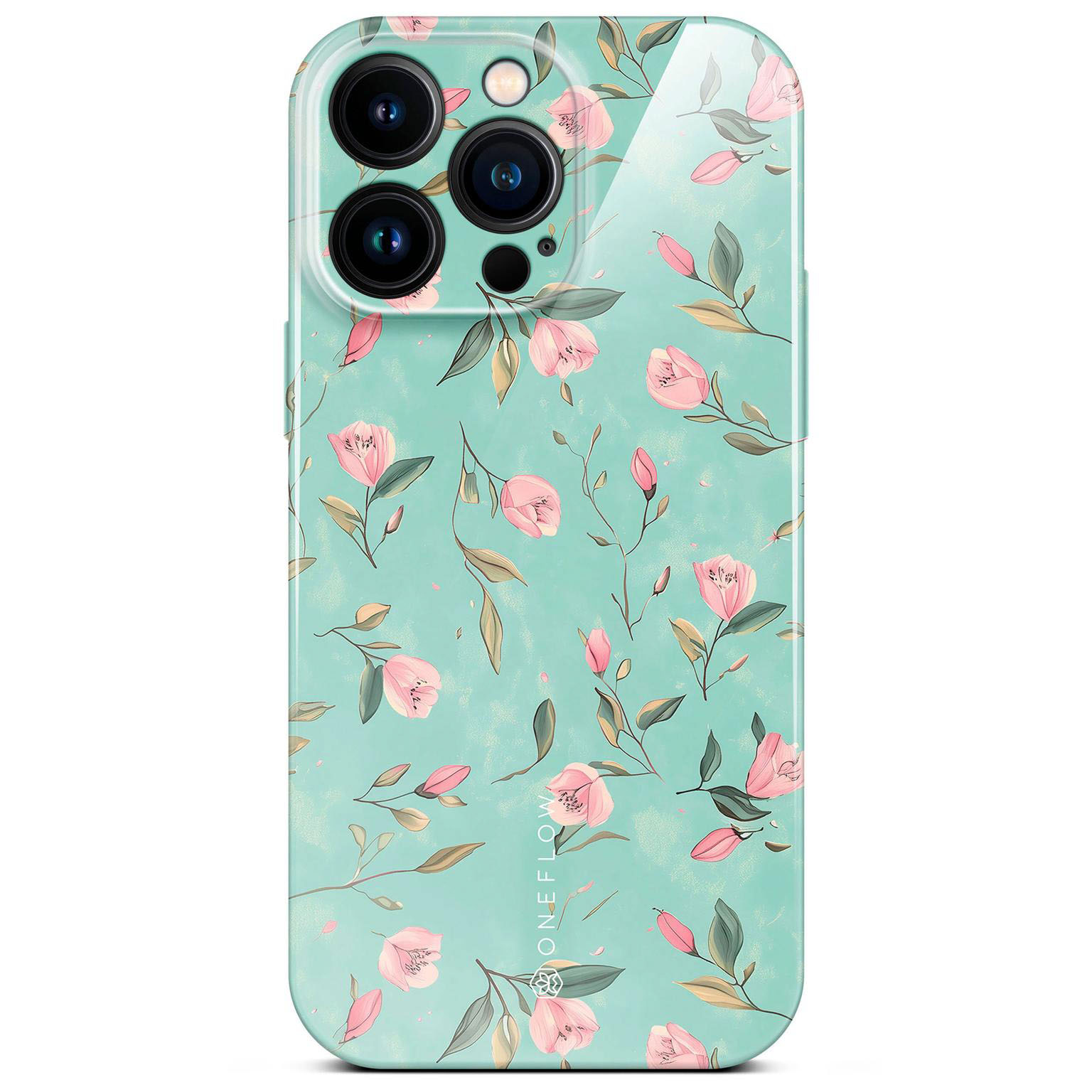 ONEFLOW Flower Cover iPhone 15 Pro Max Hülle mit Blumen Design – Produktbild 1