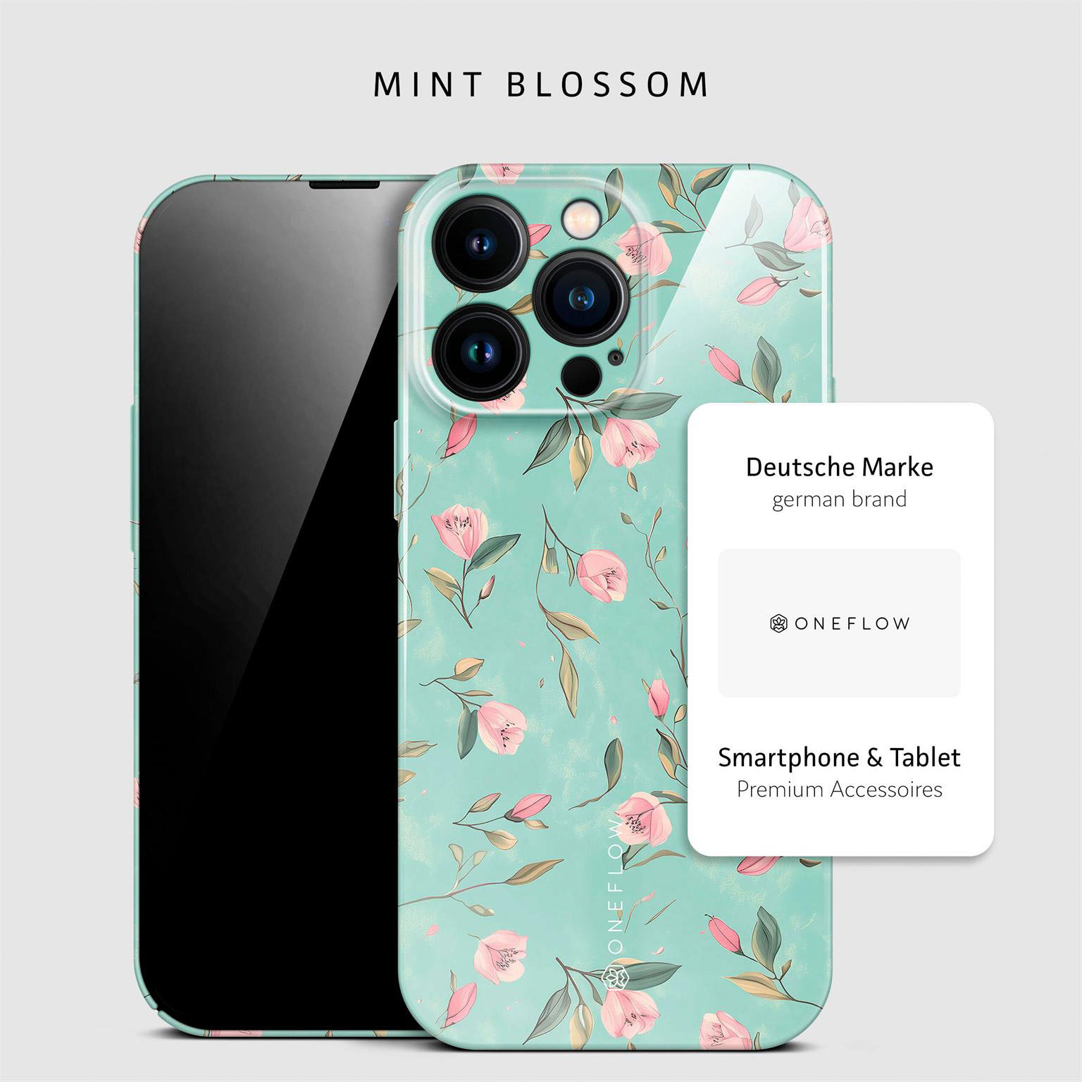 ONEFLOW Flower Cover iPhone 15 Pro Max Hülle mit Blumen Design – Produktbild 4