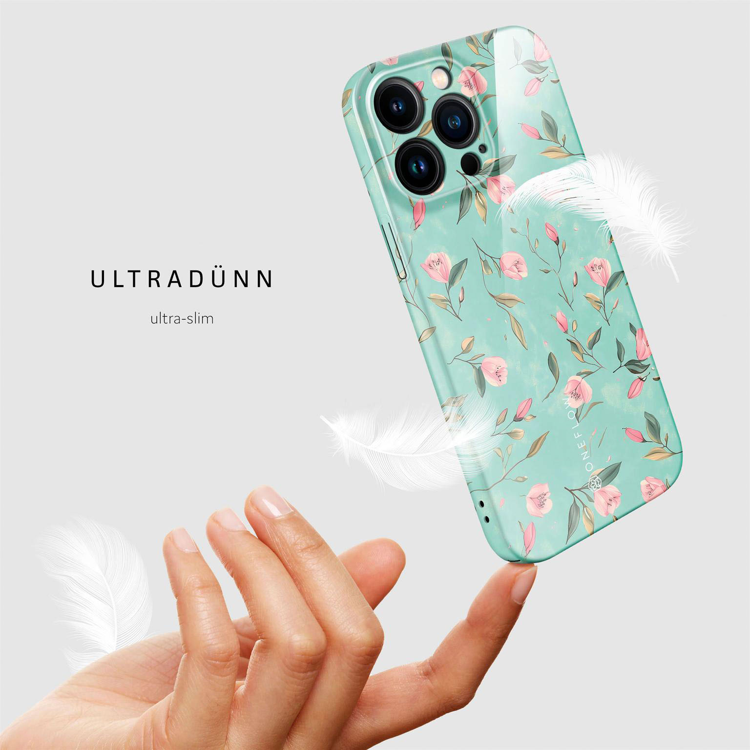 ONEFLOW Flower Cover iPhone 15 Pro Max Hülle mit Blumen Design – Produktbild 5