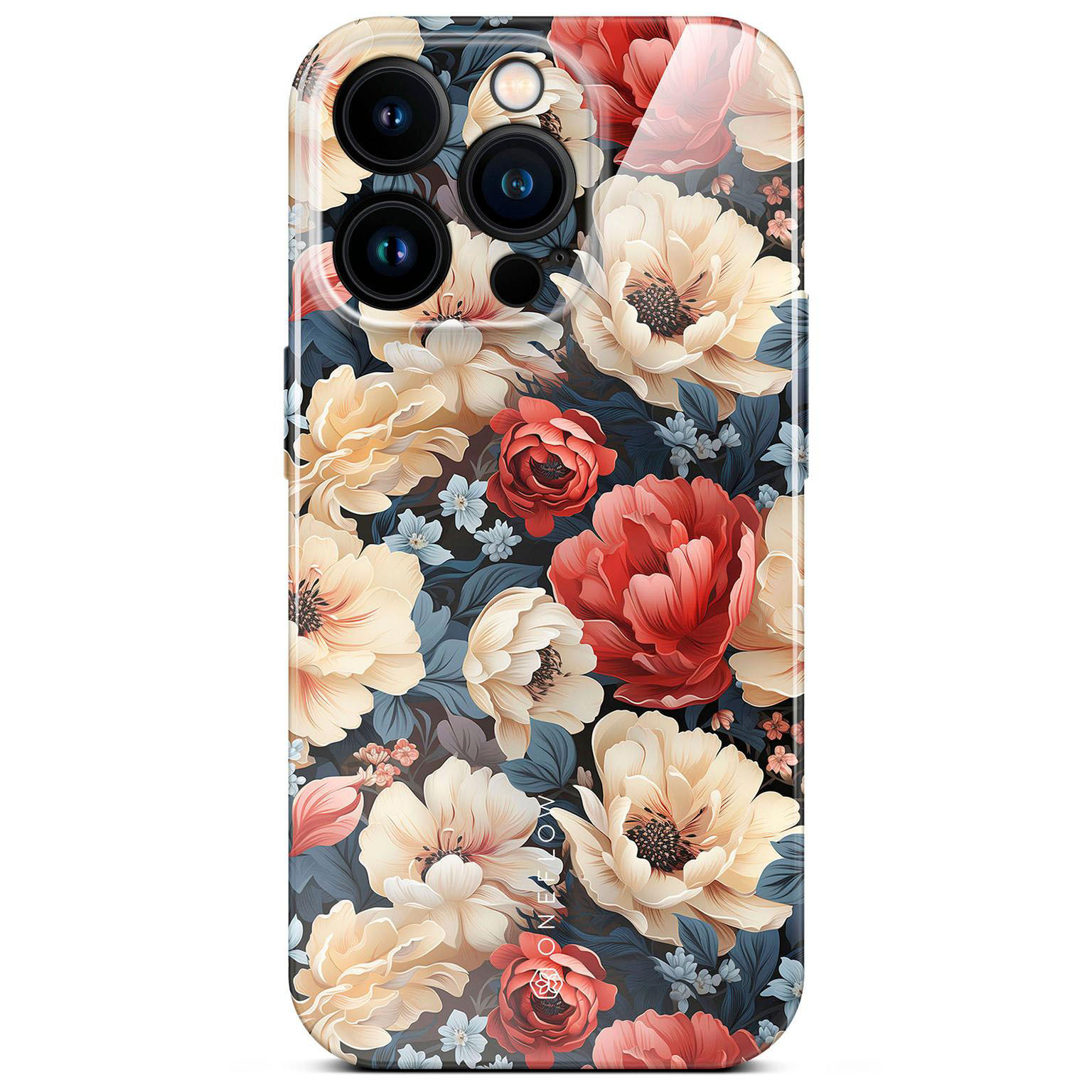 ONEFLOW Flower Cover iPhone 15 Pro Hülle mit Blumen Design – Produktbild 1