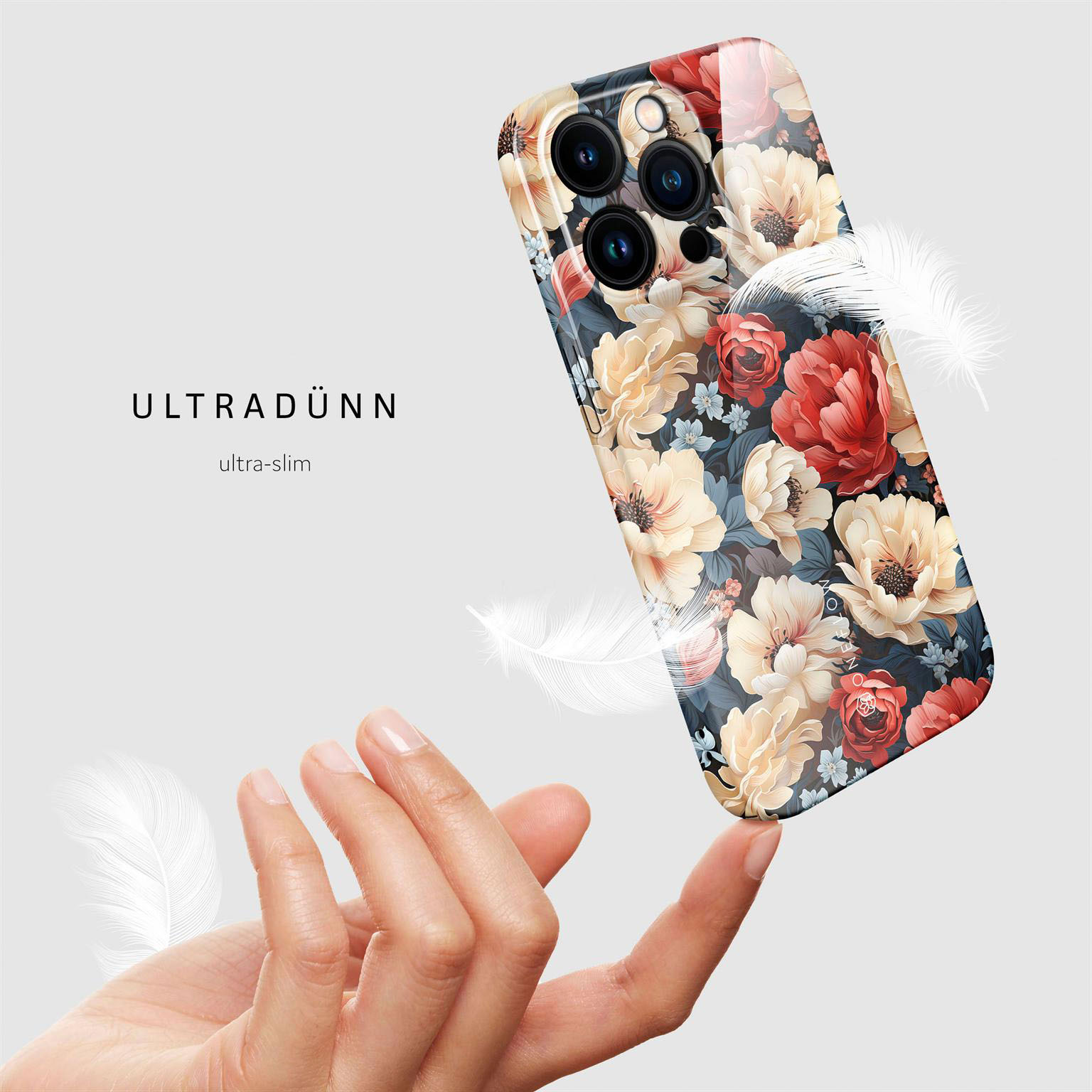 ONEFLOW Flower Cover iPhone 15 Pro Hülle mit Blumen Design – Produktbild 5