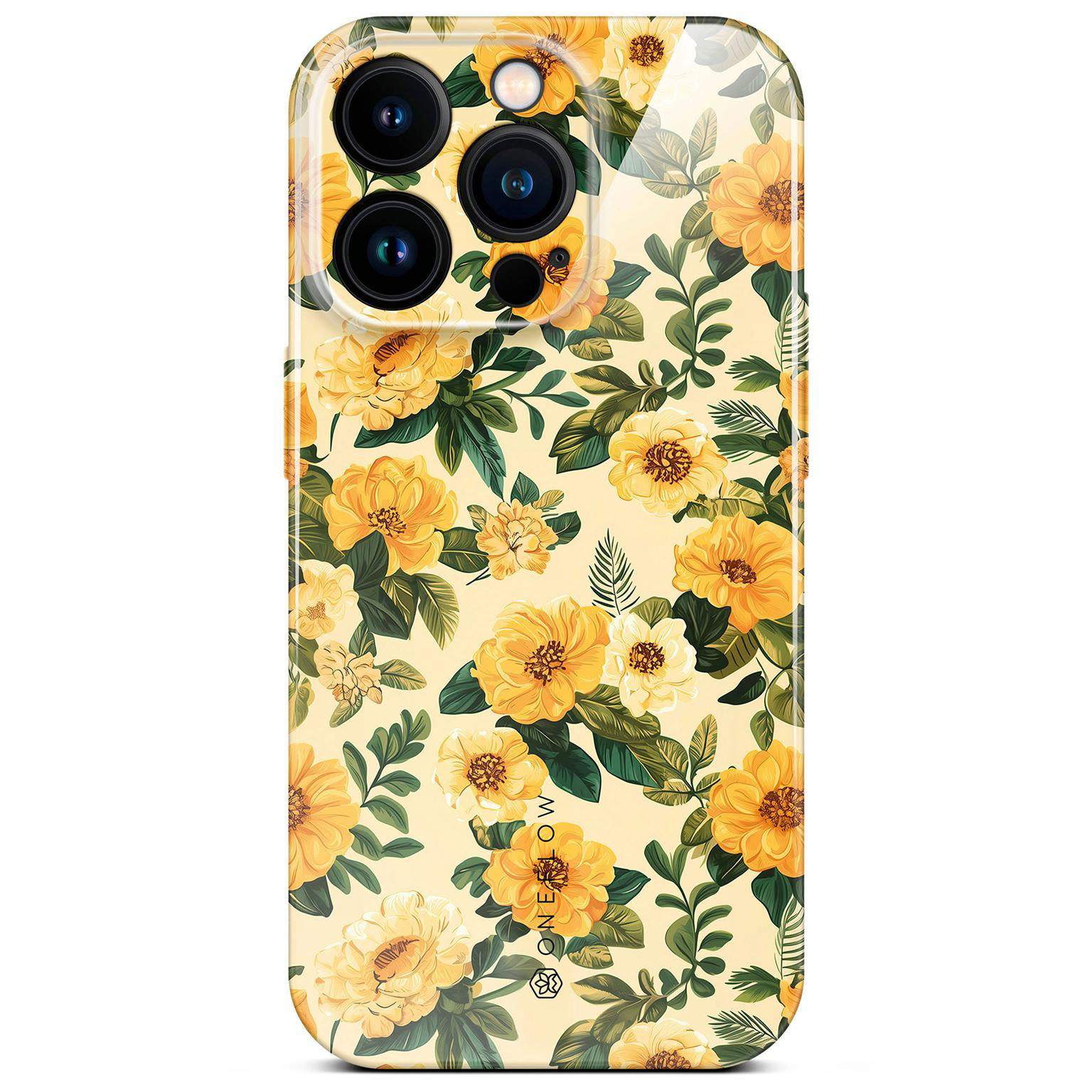 ONEFLOW Flower Cover iPhone 15 Pro Hülle mit Blumen Design – Produktbild 1