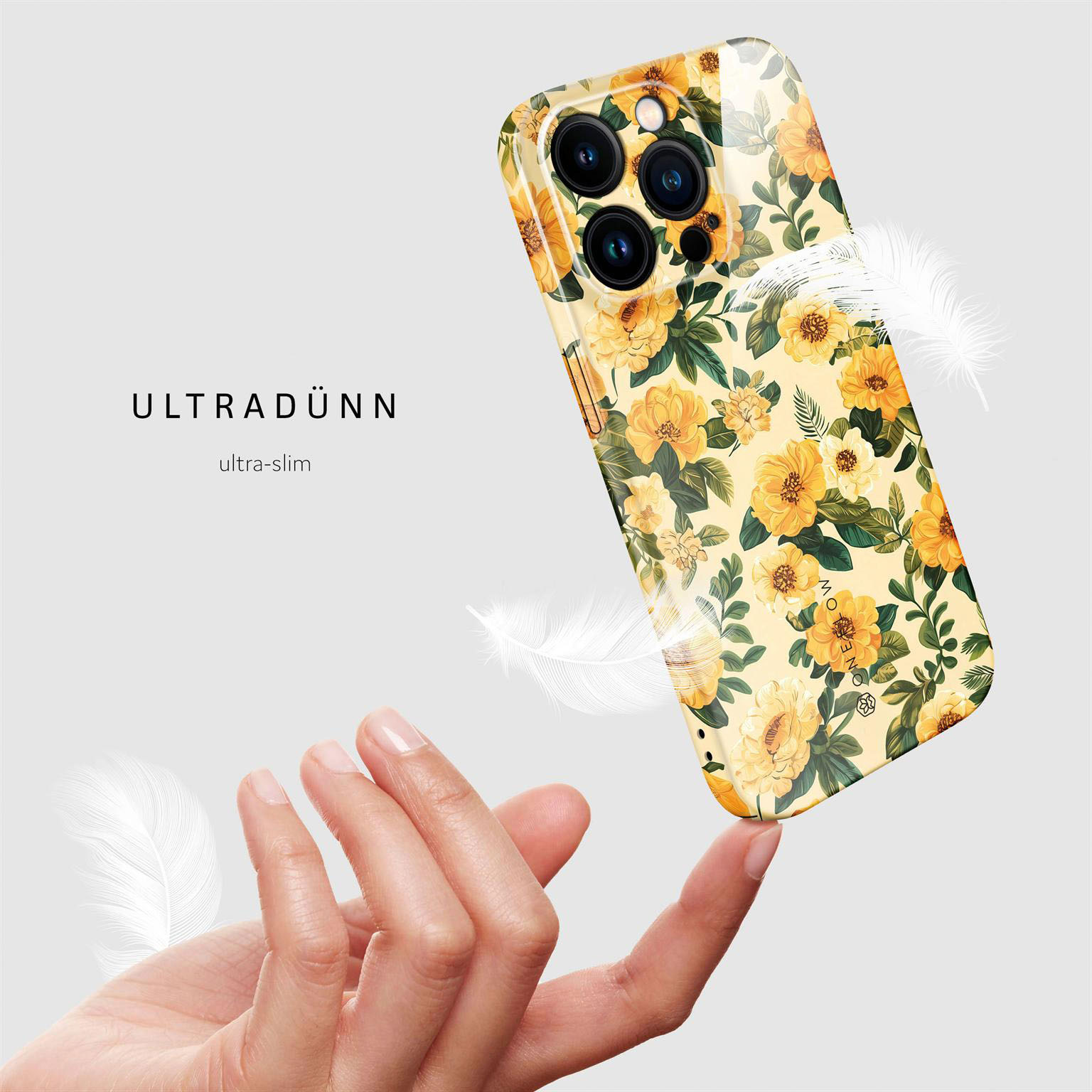 ONEFLOW Flower Cover iPhone 15 Pro Hülle mit Blumen Design – Produktbild 5