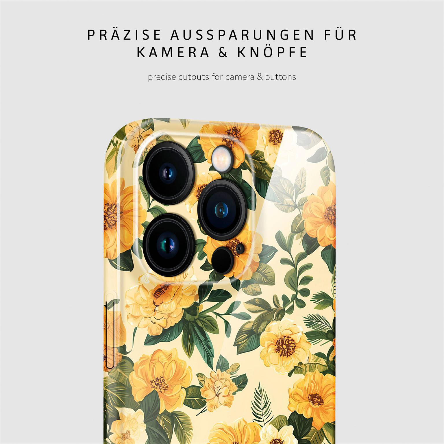 ONEFLOW Flower Cover iPhone 15 Pro Hülle mit Blumen Design – Produktbild 7
