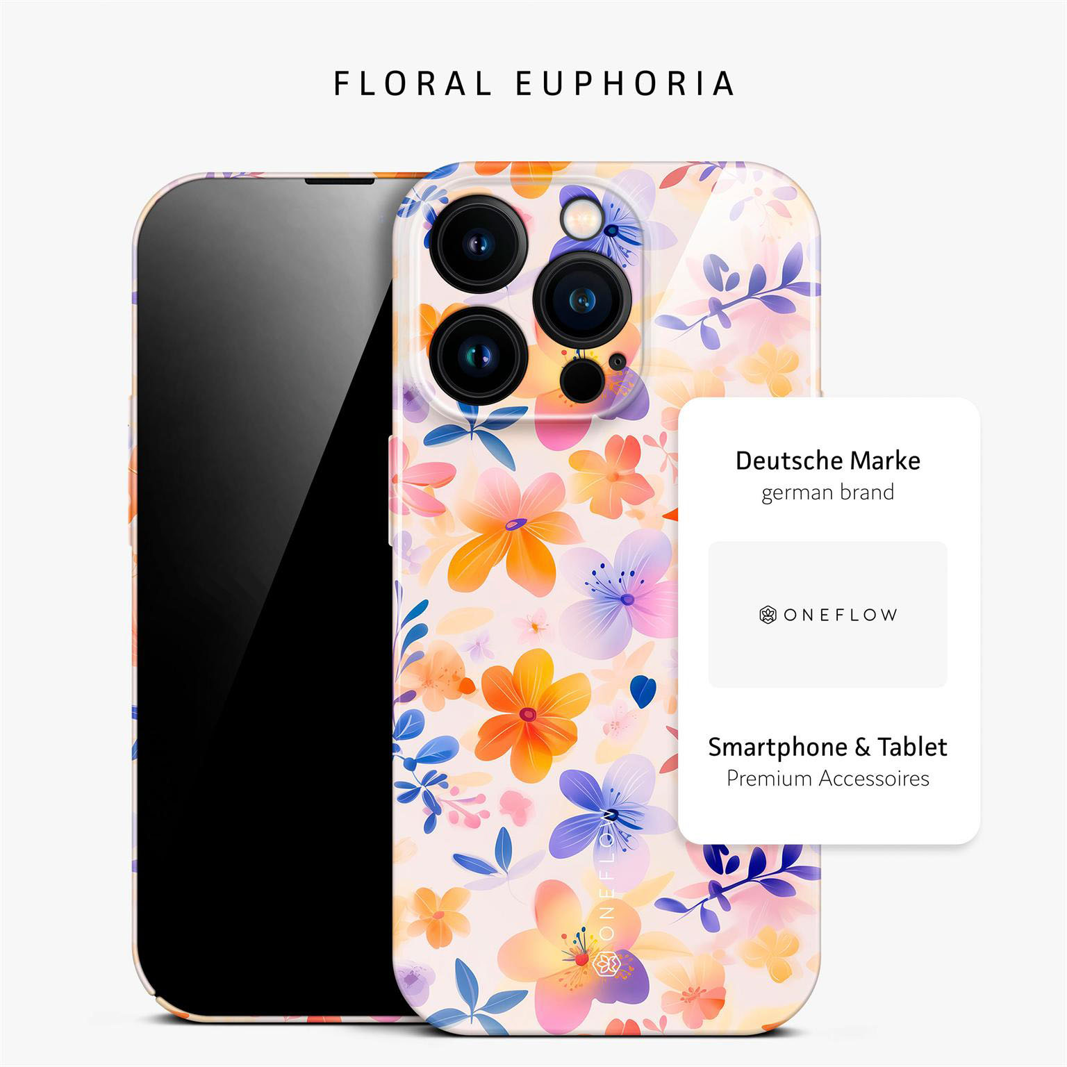ONEFLOW Flower Cover iPhone 15 Pro Hülle mit Blumen Design – Produktbild 4