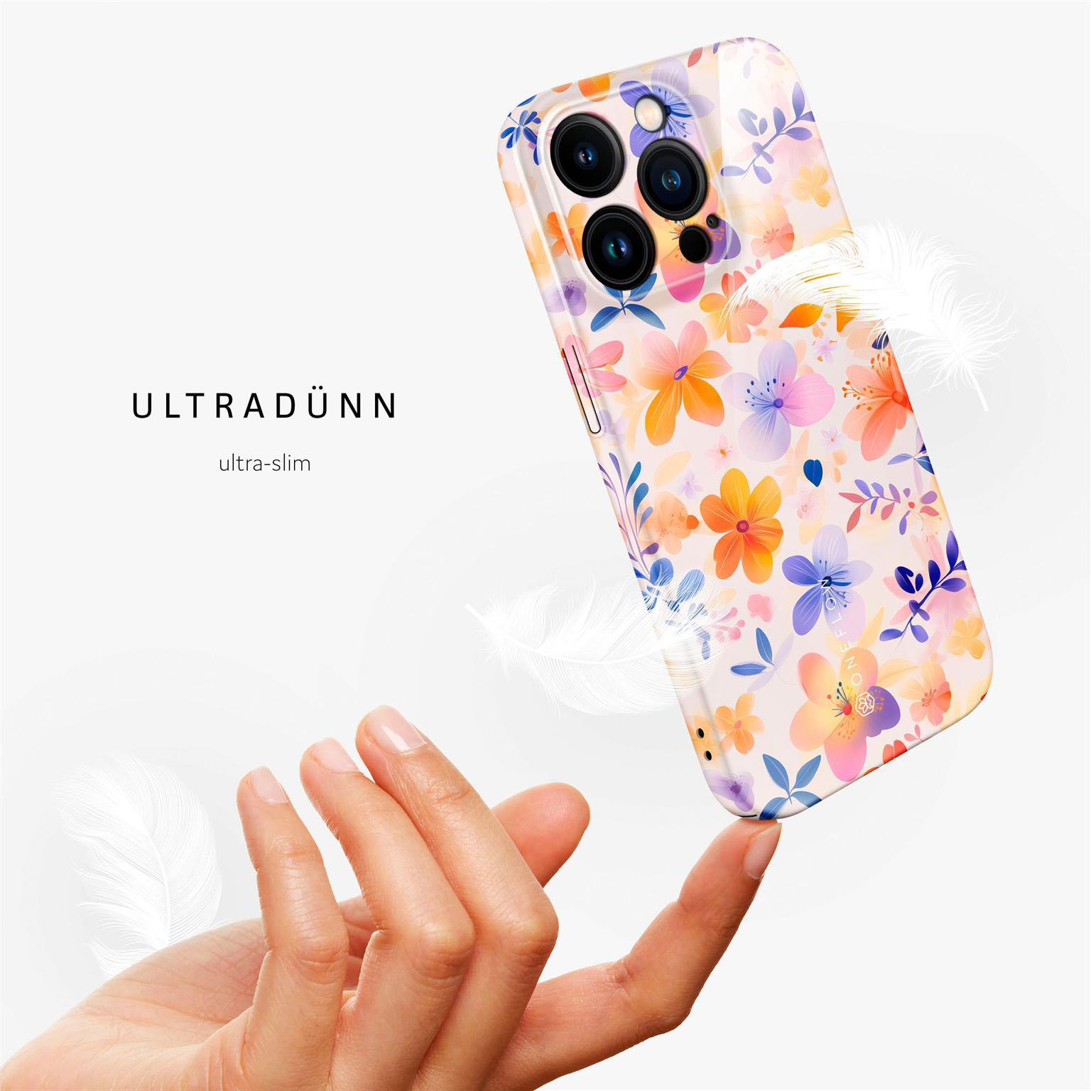 ONEFLOW Flower Cover iPhone 15 Pro Hülle mit Blumen Design – Produktbild 5