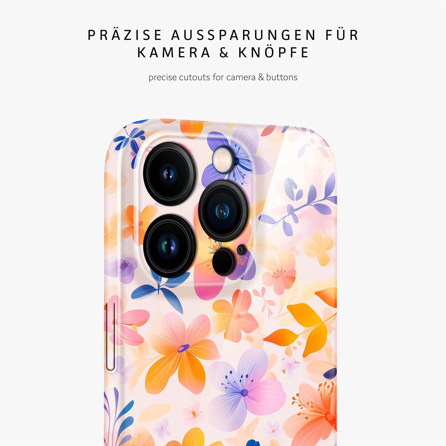 ONEFLOW Flower Cover iPhone 15 Pro Hülle mit Blumen Design – Produktbild 7