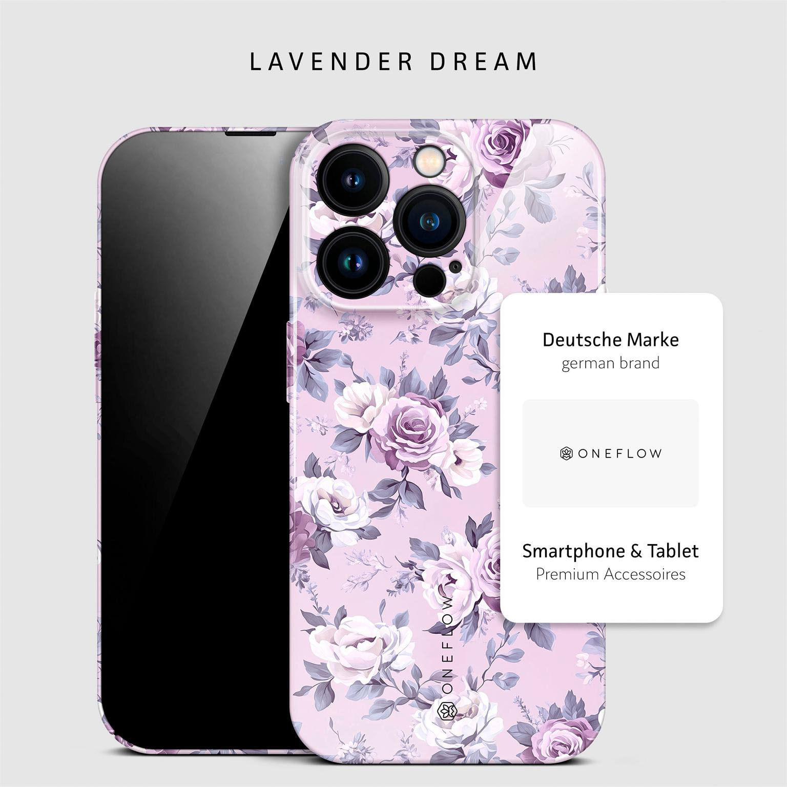 ONEFLOW Flower Cover iPhone 15 Pro Hülle mit Blumen Design – Produktbild 4