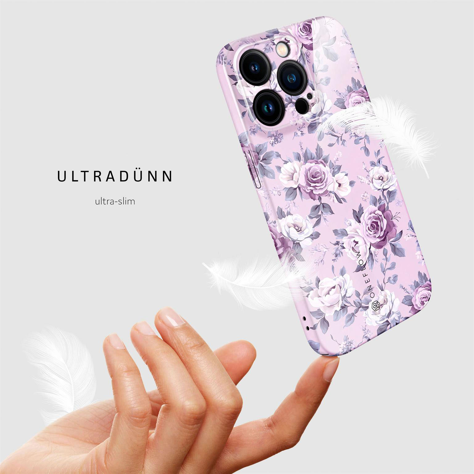 ONEFLOW Flower Cover iPhone 15 Pro Hülle mit Blumen Design – Produktbild 5