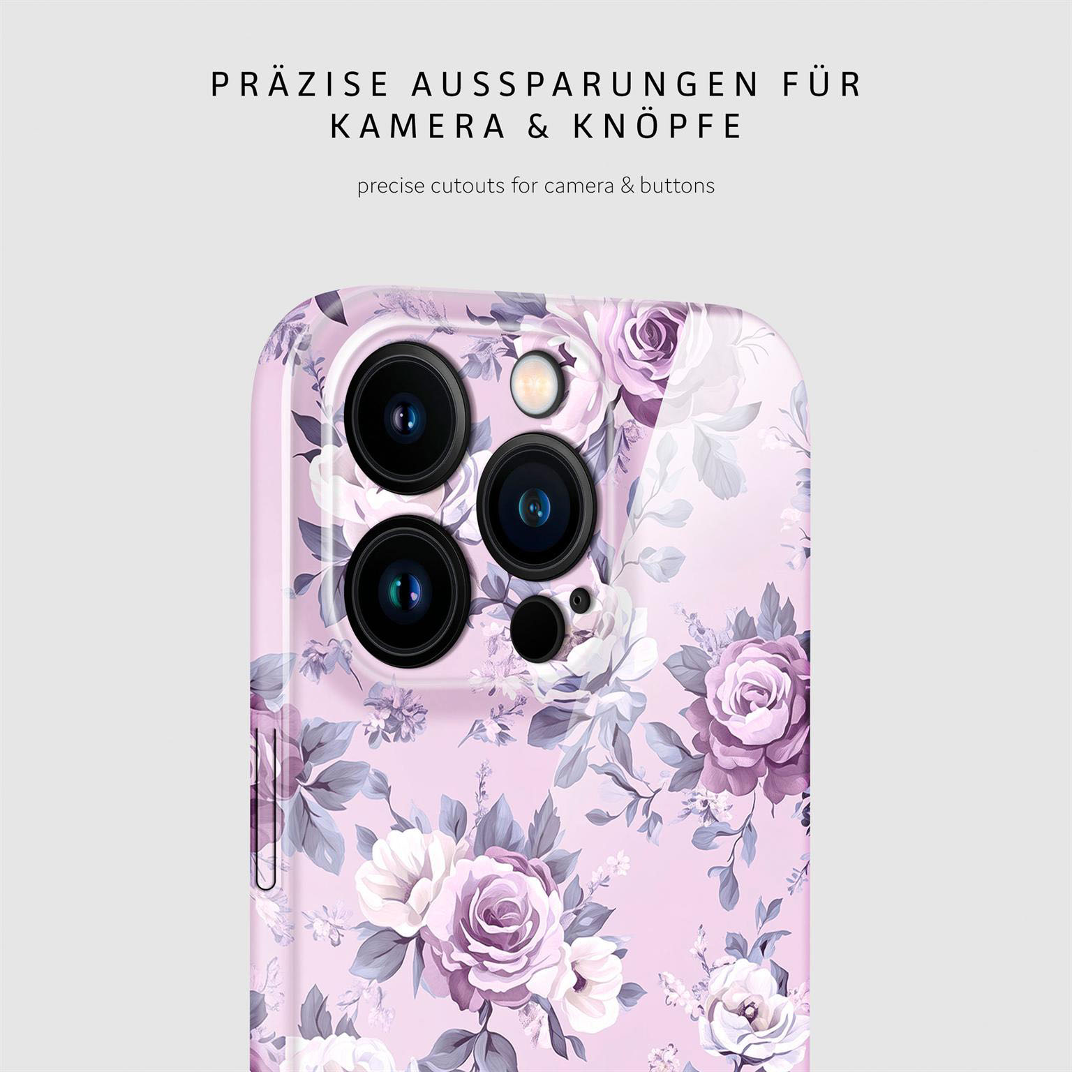 ONEFLOW Flower Cover iPhone 15 Pro Hülle mit Blumen Design – Produktbild 7