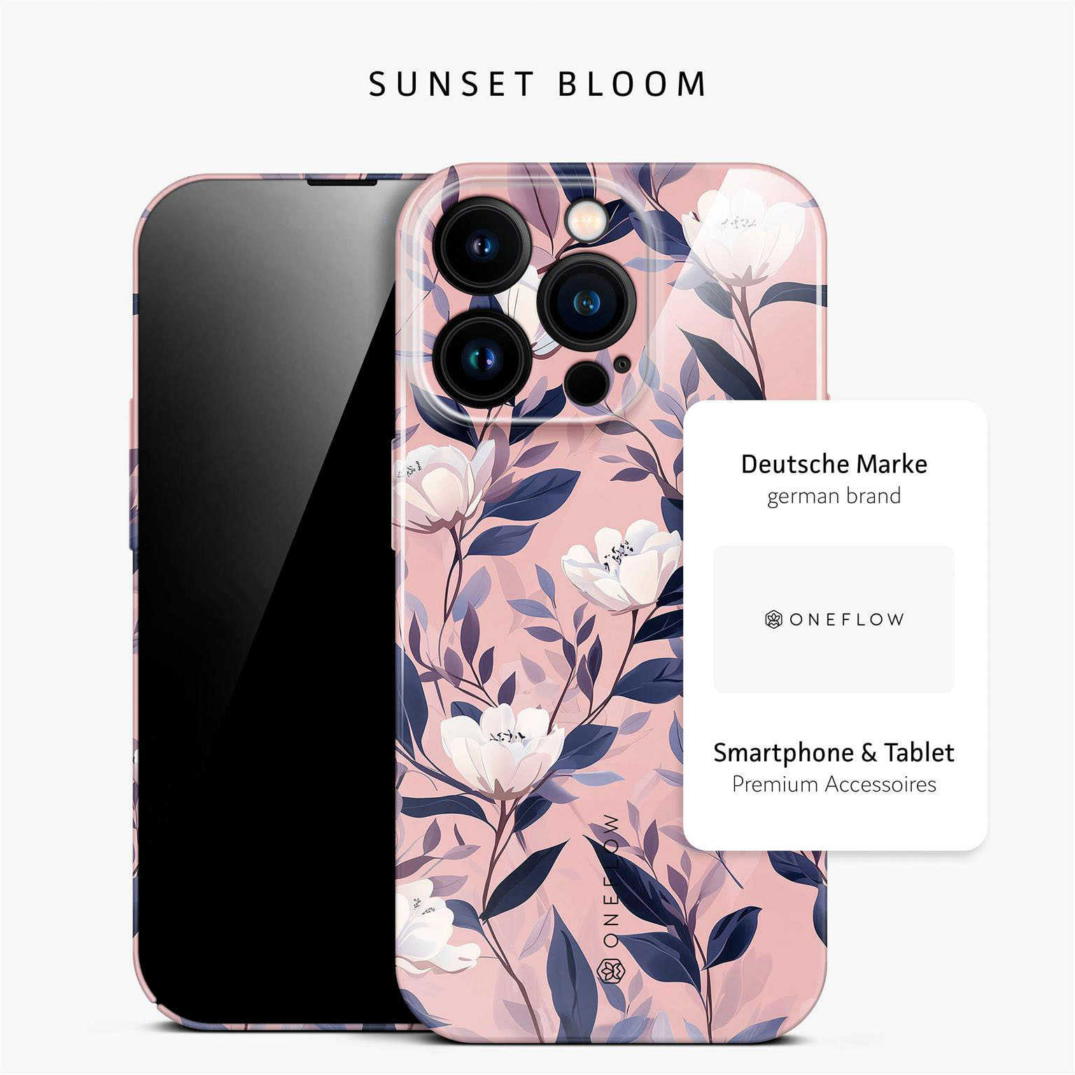 ONEFLOW Flower Cover iPhone 15 Pro Hülle mit Blumen Design – Produktbild 4
