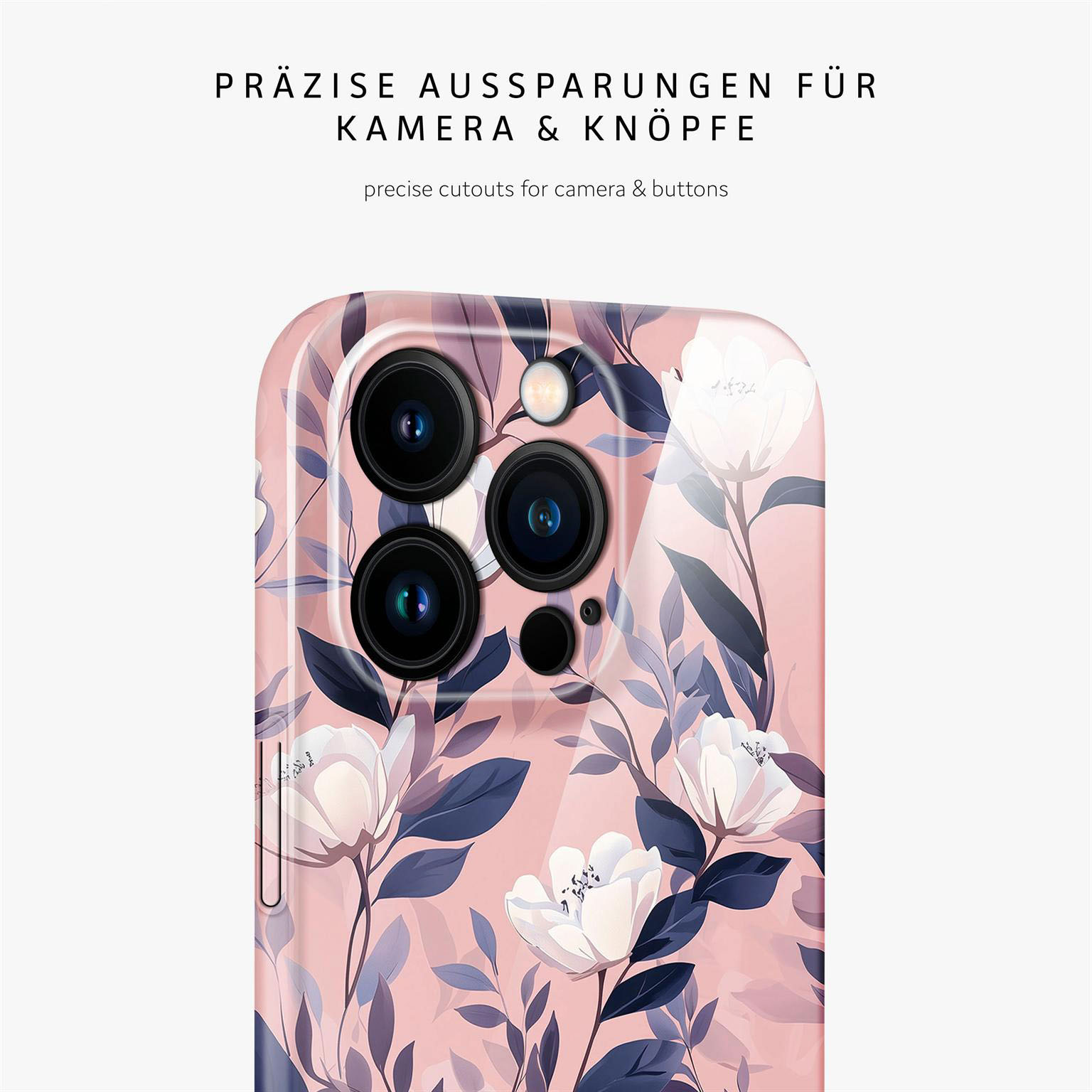 ONEFLOW Flower Cover iPhone 15 Pro Hülle mit Blumen Design – Produktbild 7