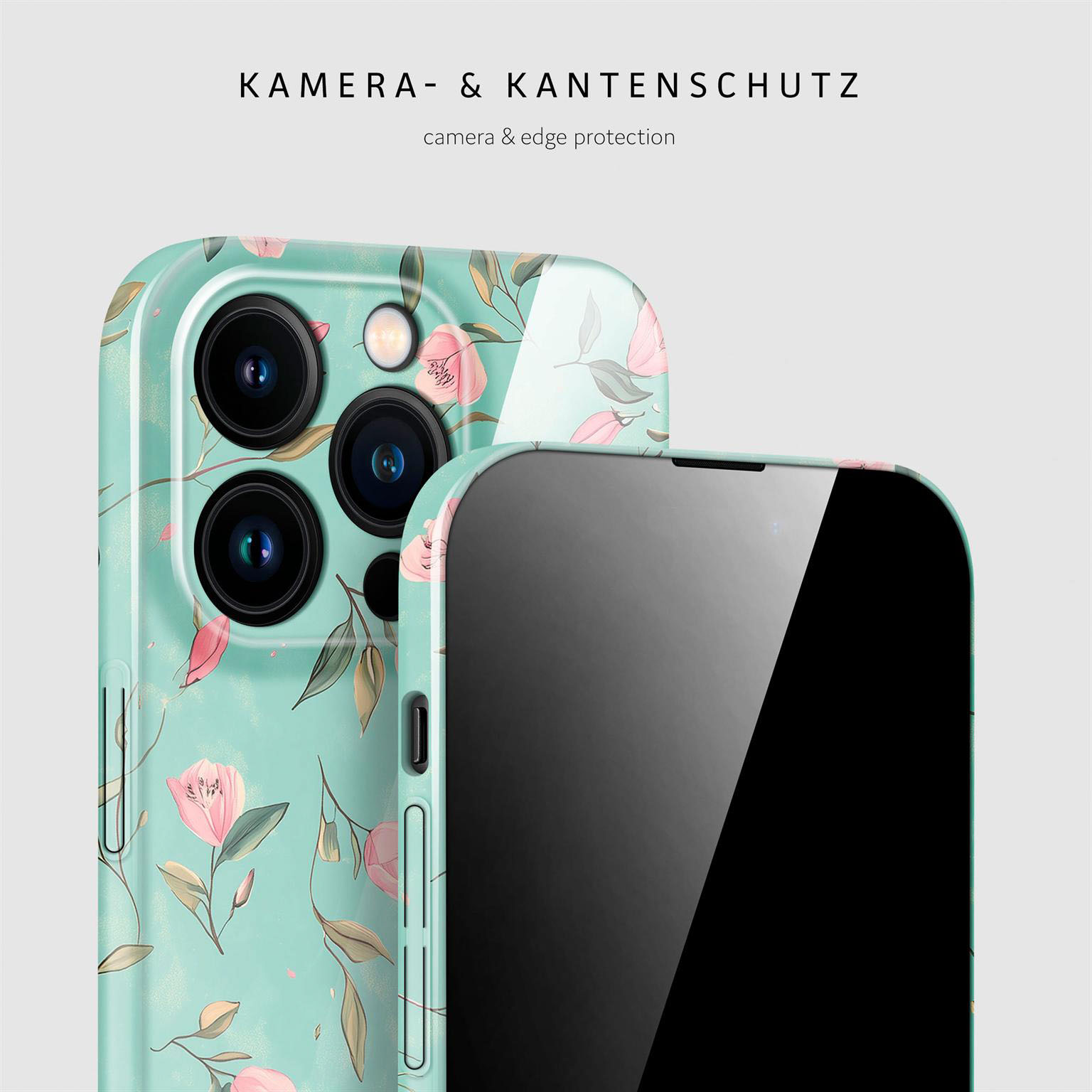 ONEFLOW Flower Cover iPhone 15 Pro Hülle mit Blumen Design – Produktbild 2