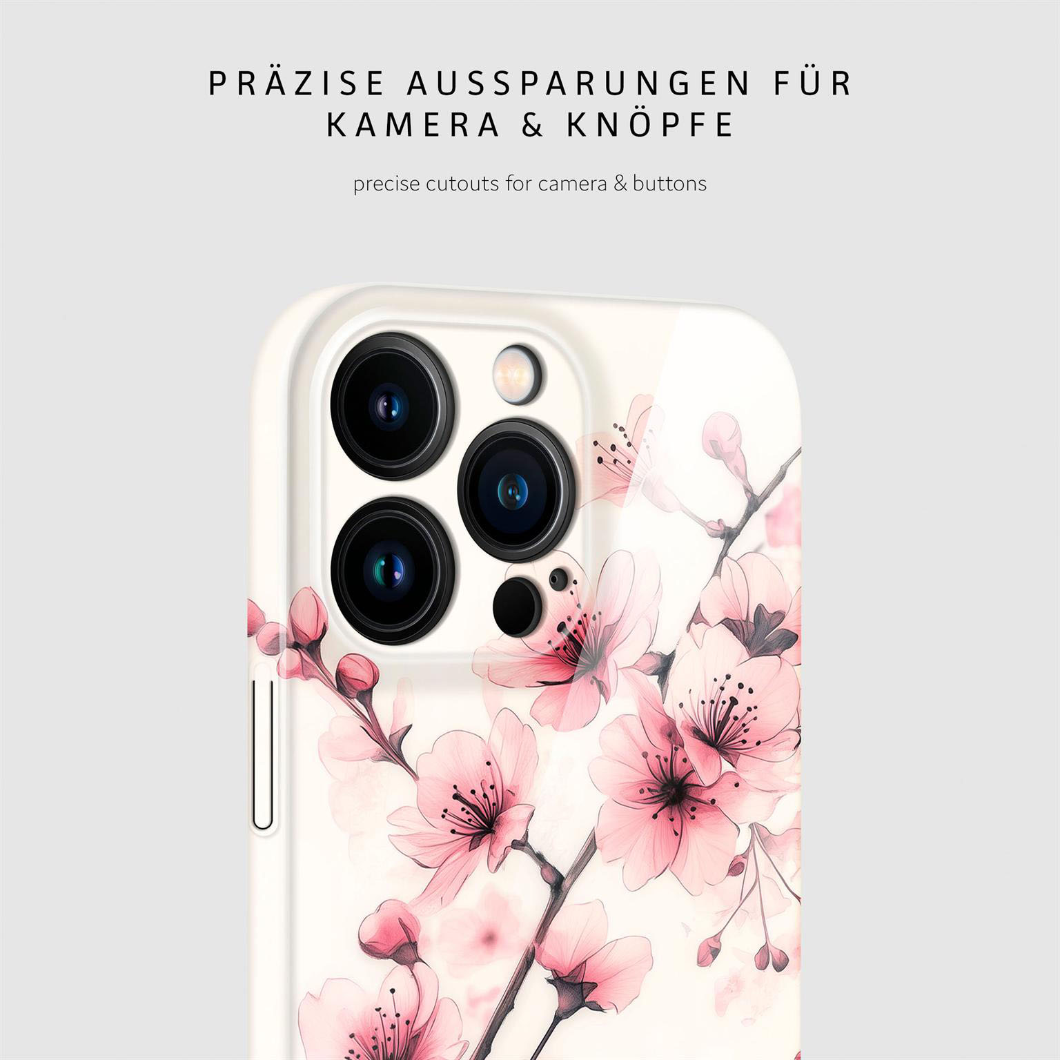 ONEFLOW Flower Cover iPhone 15 Pro Hülle mit Blumen Design – Produktbild 7