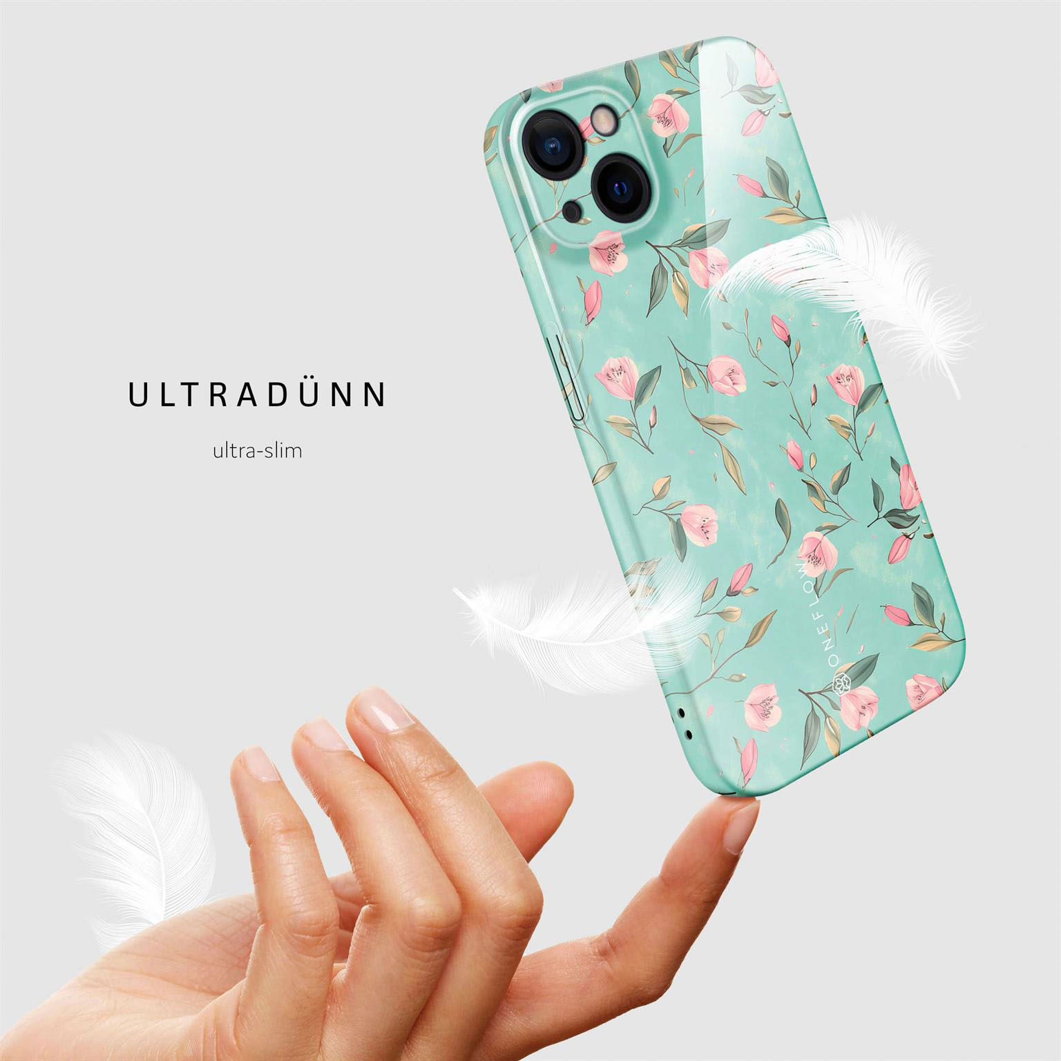 ONEFLOW Flower Cover iPhone 15 Hülle mit Blumen Design – Produktbild 5