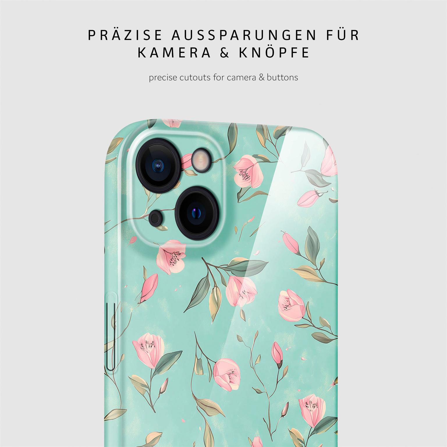 ONEFLOW Flower Cover iPhone 15 Hülle mit Blumen Design – Produktbild 7