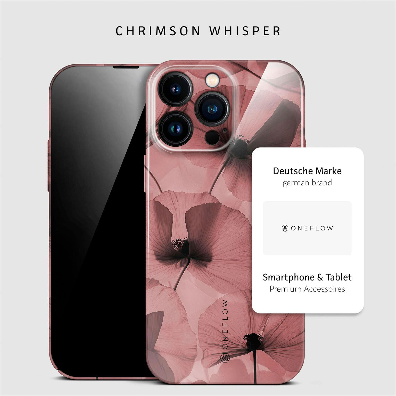 ONEFLOW Flower Cover iPhone 16 Pro Max Hülle mit Blumen Design – Produktbild 4