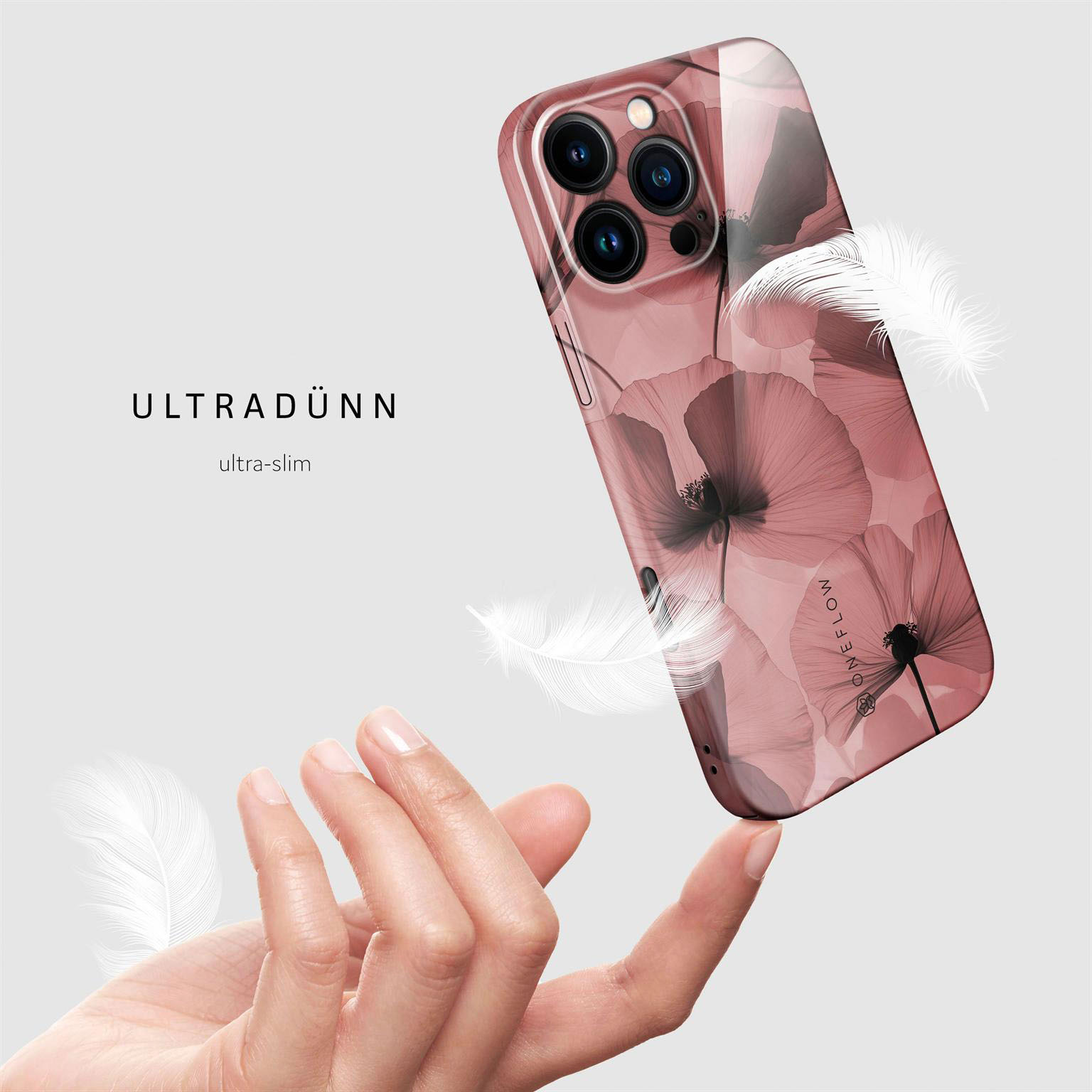 ONEFLOW Flower Cover iPhone 16 Pro Max Hülle mit Blumen Design – Produktbild 5