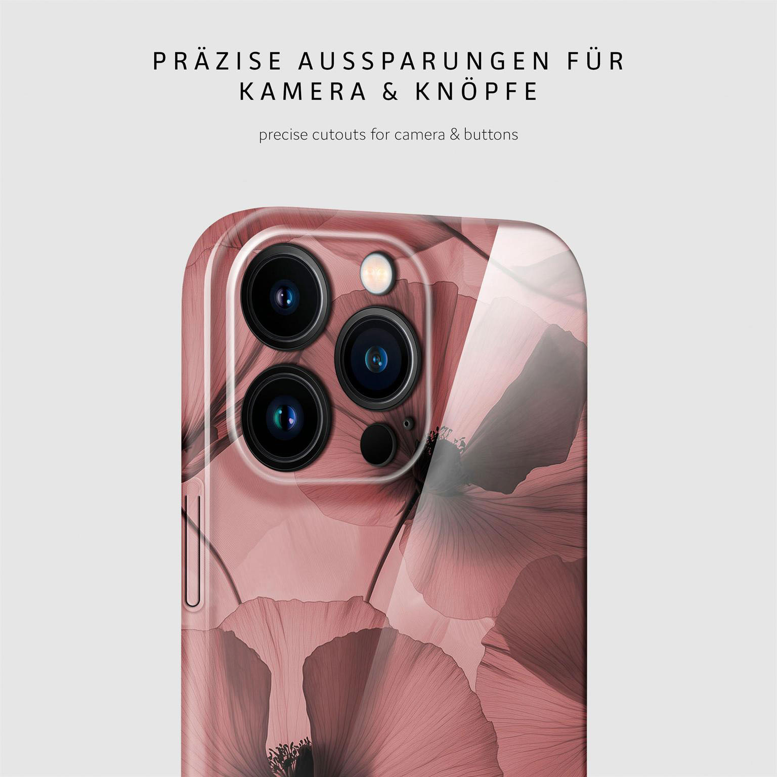 ONEFLOW Flower Cover iPhone 16 Pro Max Hülle mit Blumen Design – Produktbild 7
