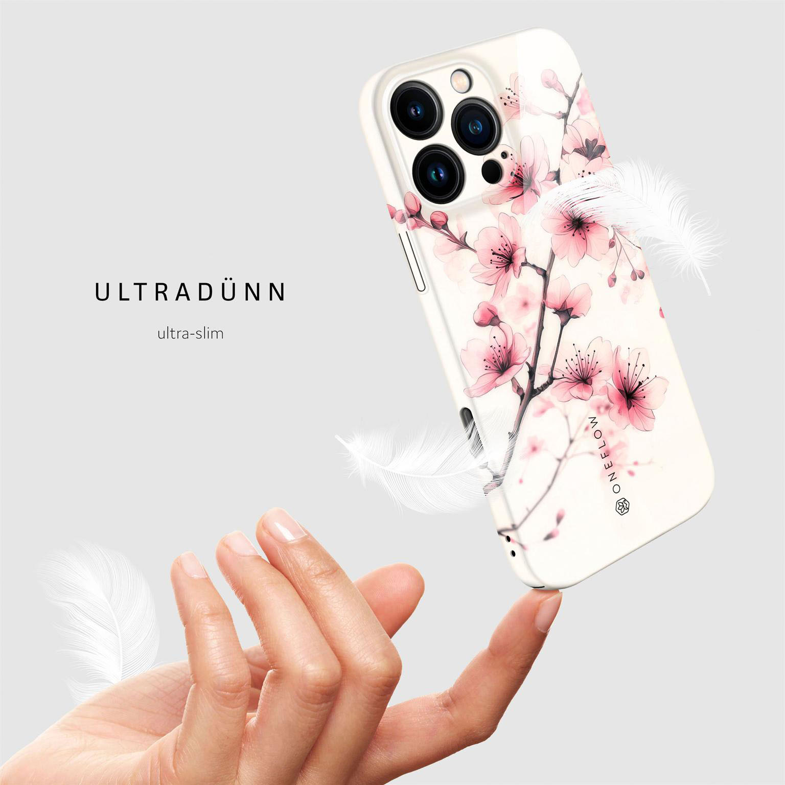 ONEFLOW Flower Cover iPhone 16 Pro Max Hülle mit Blumen Design – Produktbild 5
