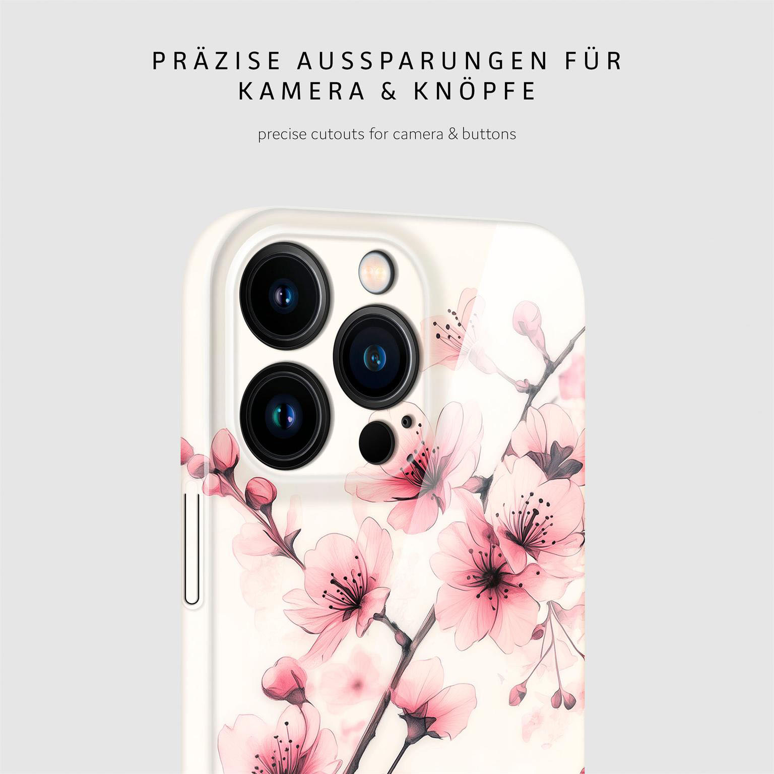 ONEFLOW Flower Cover iPhone 16 Pro Max Hülle mit Blumen Design – Produktbild 7