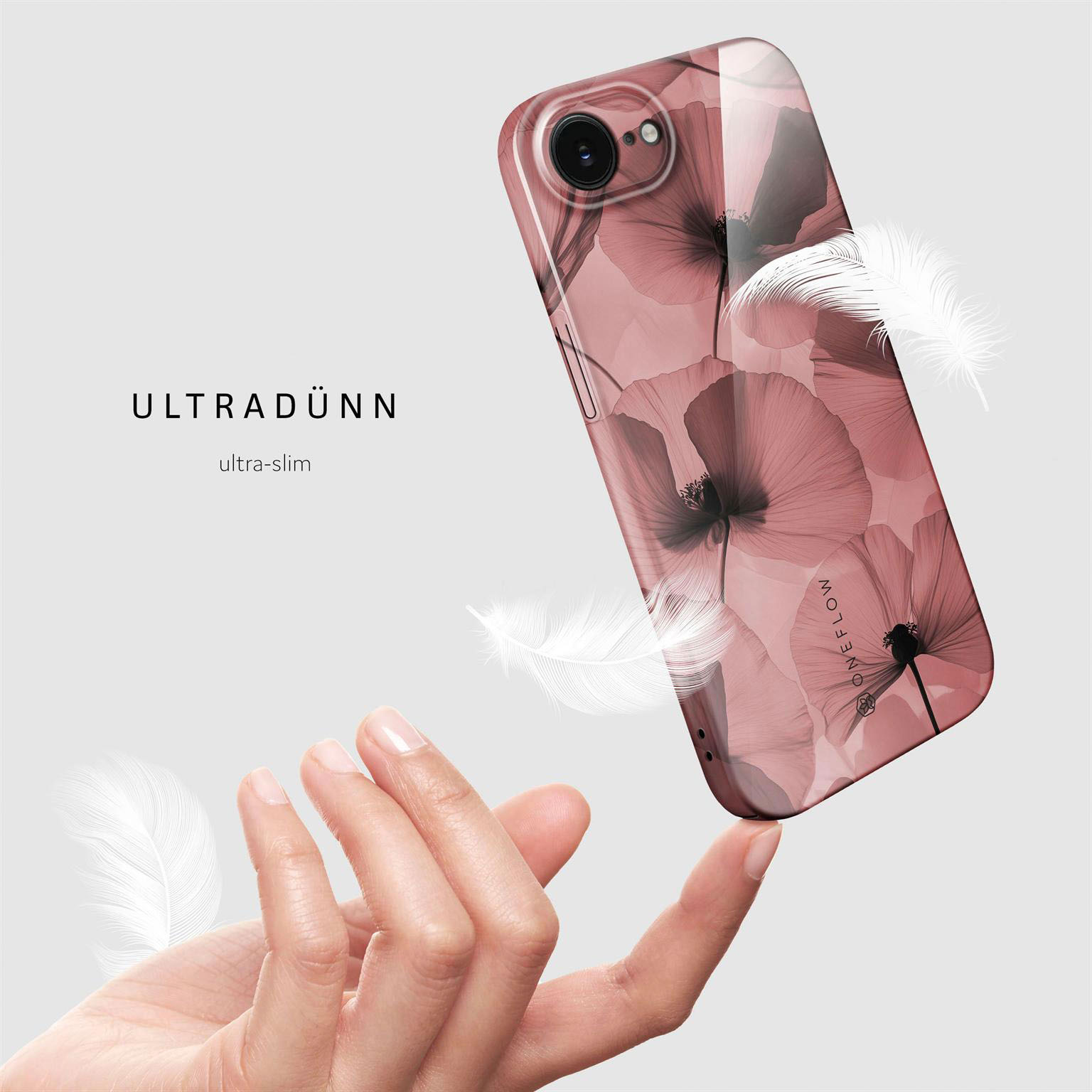 ONEFLOW Flower Cover iPhone 16e Blumen Muster Hülle mit Blumen Design – Produktbild 5