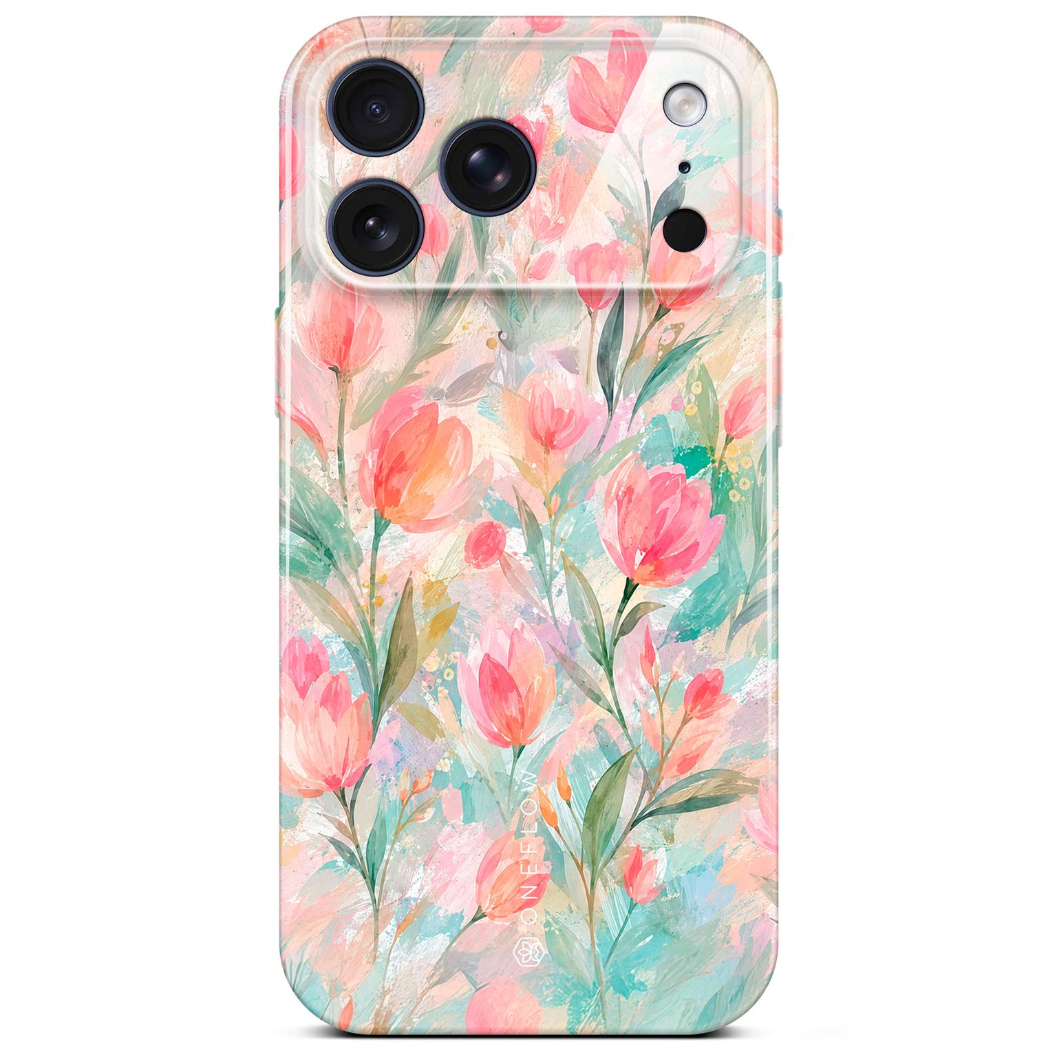 ONEFLOW Flower Cover iPhone 17 Pro Max Blumen Muster Hülle mit Blumen Design – Produktbild 1