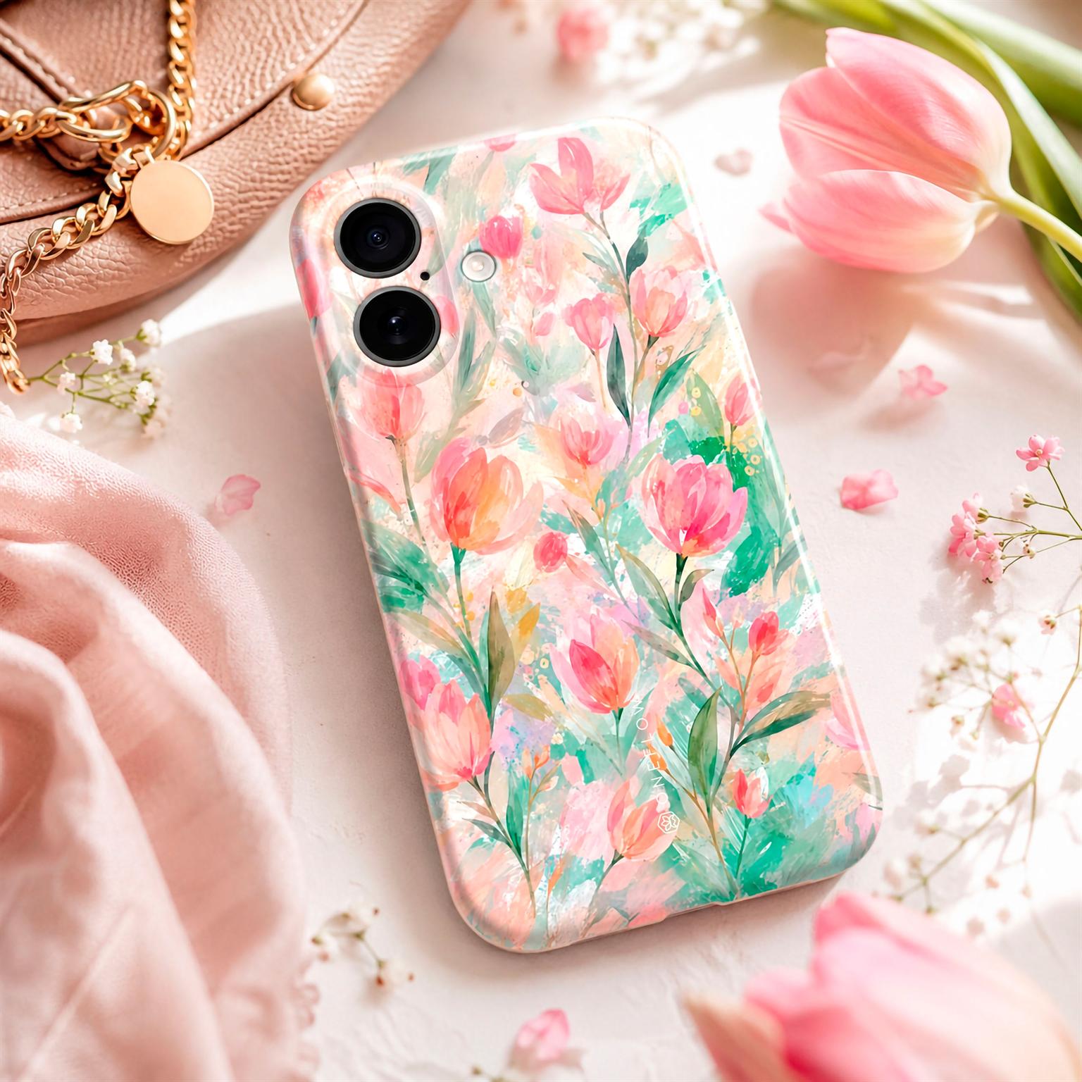 ONEFLOW Flower Cover iPhone 17 Pro Max Blumen Muster Hülle mit Blumen Design – Produktbild 5