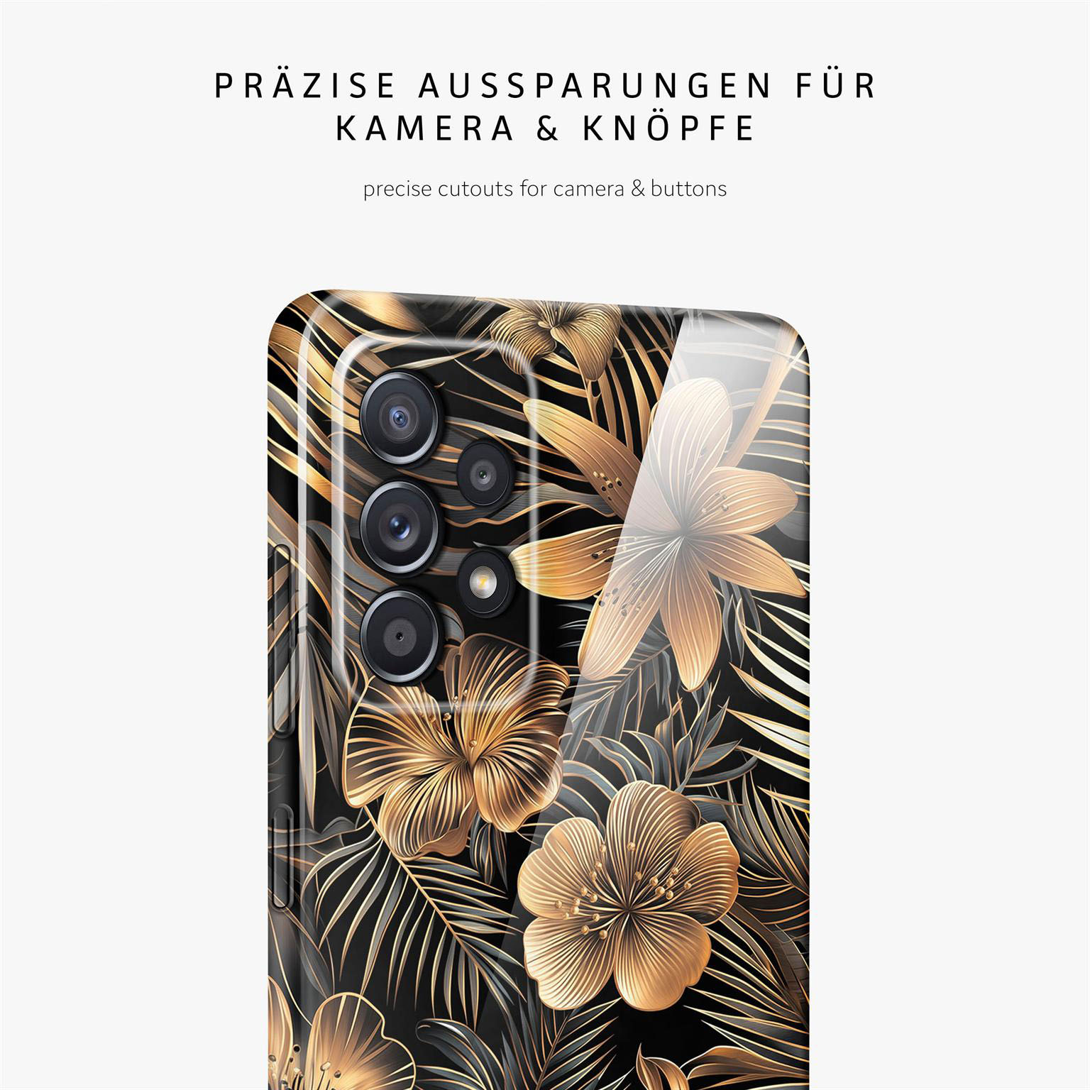 ONEFLOW Flower Cover Samsung Galaxy A52 Hülle mit Blumen Design – Produktbild 7
