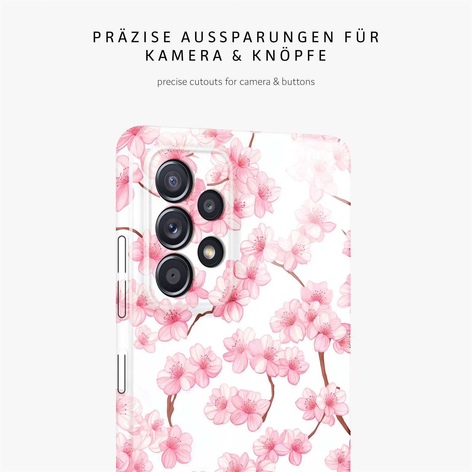 ONEFLOW Flower Cover Samsung Galaxy A52 Hülle mit Blumen Design – Produktbild 7