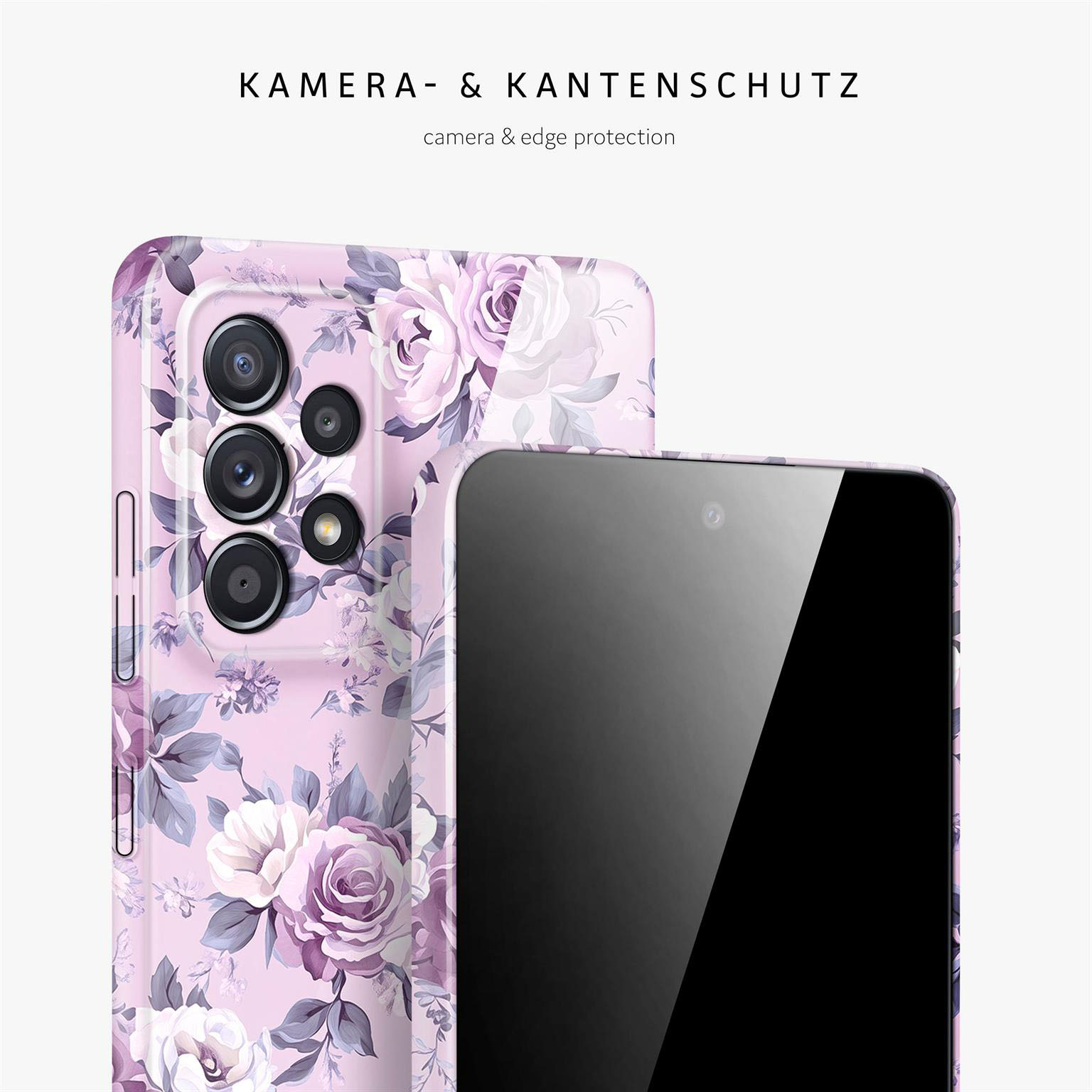 ONEFLOW Flower Cover Samsung Galaxy A52 Hülle mit Blumen Design – Produktbild 2