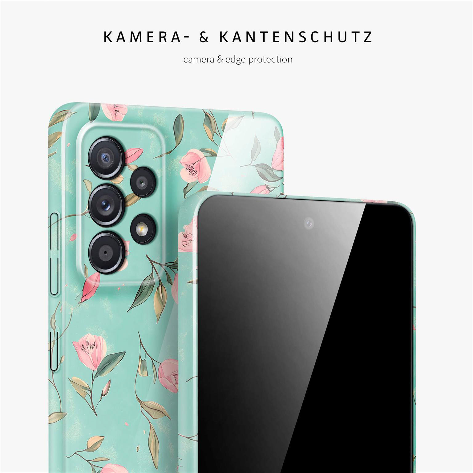 ONEFLOW Flower Cover Samsung Galaxy A52 Hülle mit Blumen Design – Produktbild 2