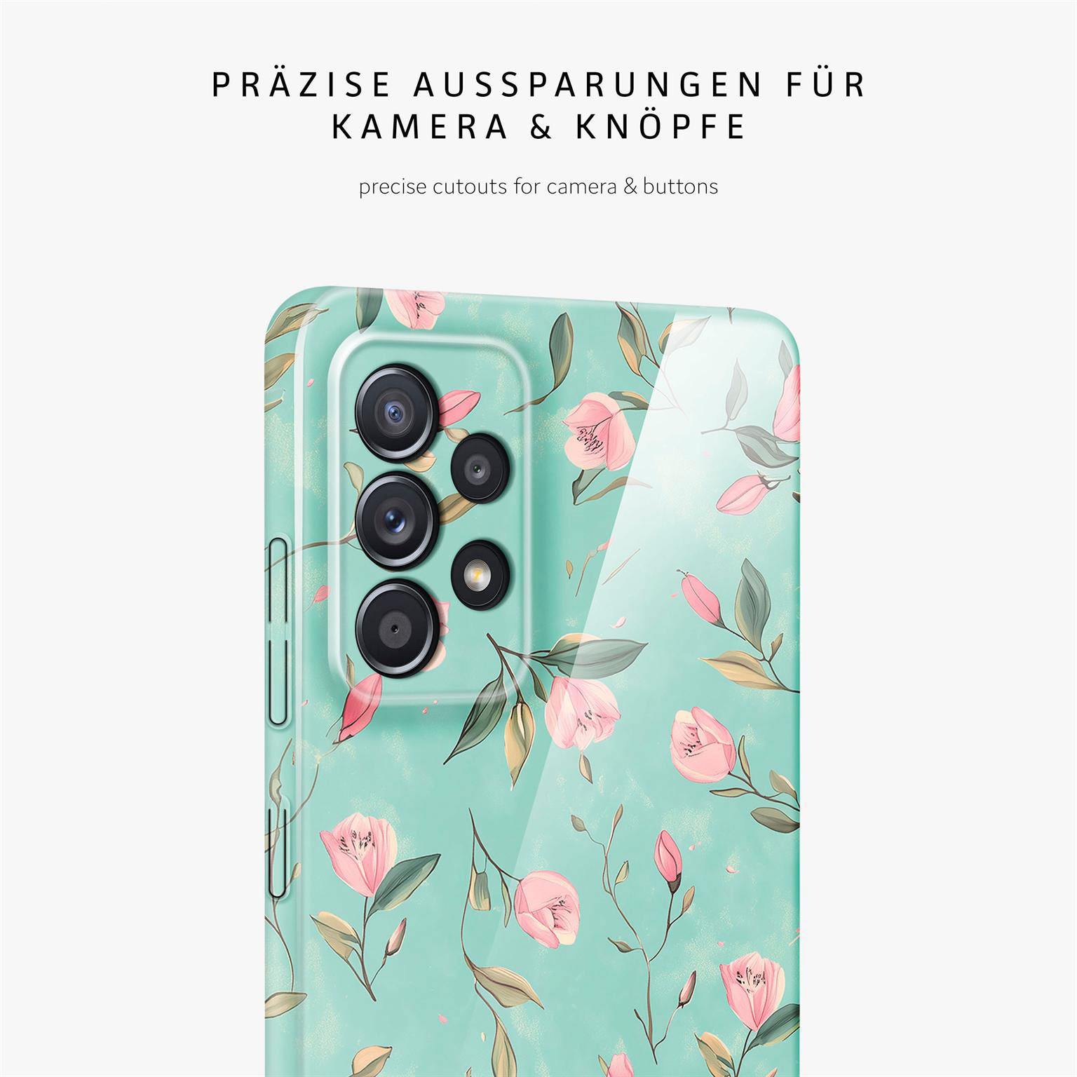ONEFLOW Flower Cover Samsung Galaxy A52 Hülle mit Blumen Design – Produktbild 7